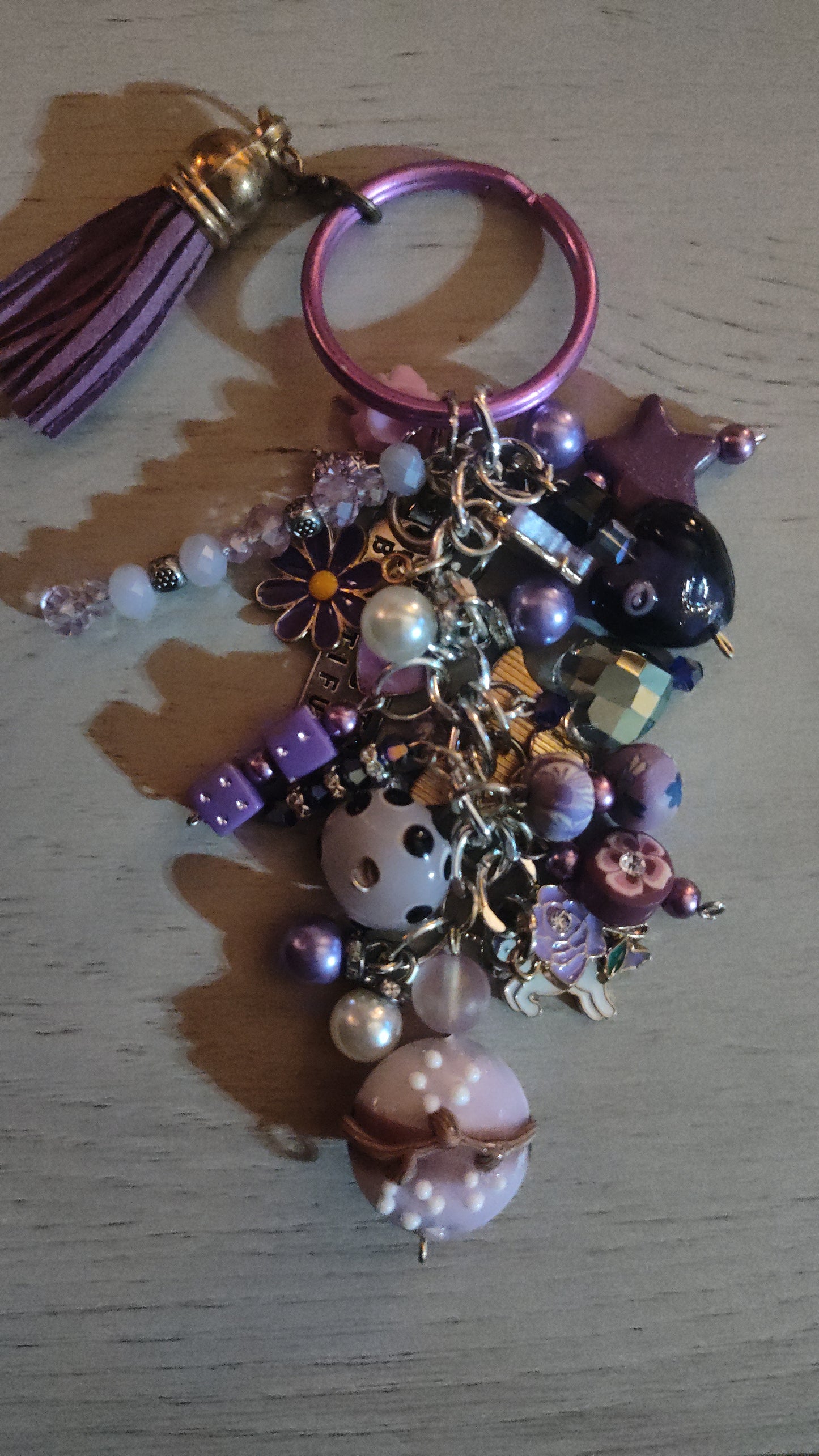 Chunky Purple Keychain- CLEARANCE