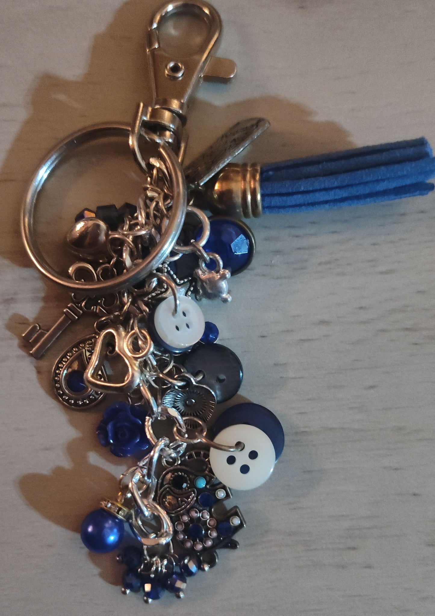Chunky Blue Keychain- CLEARANCE