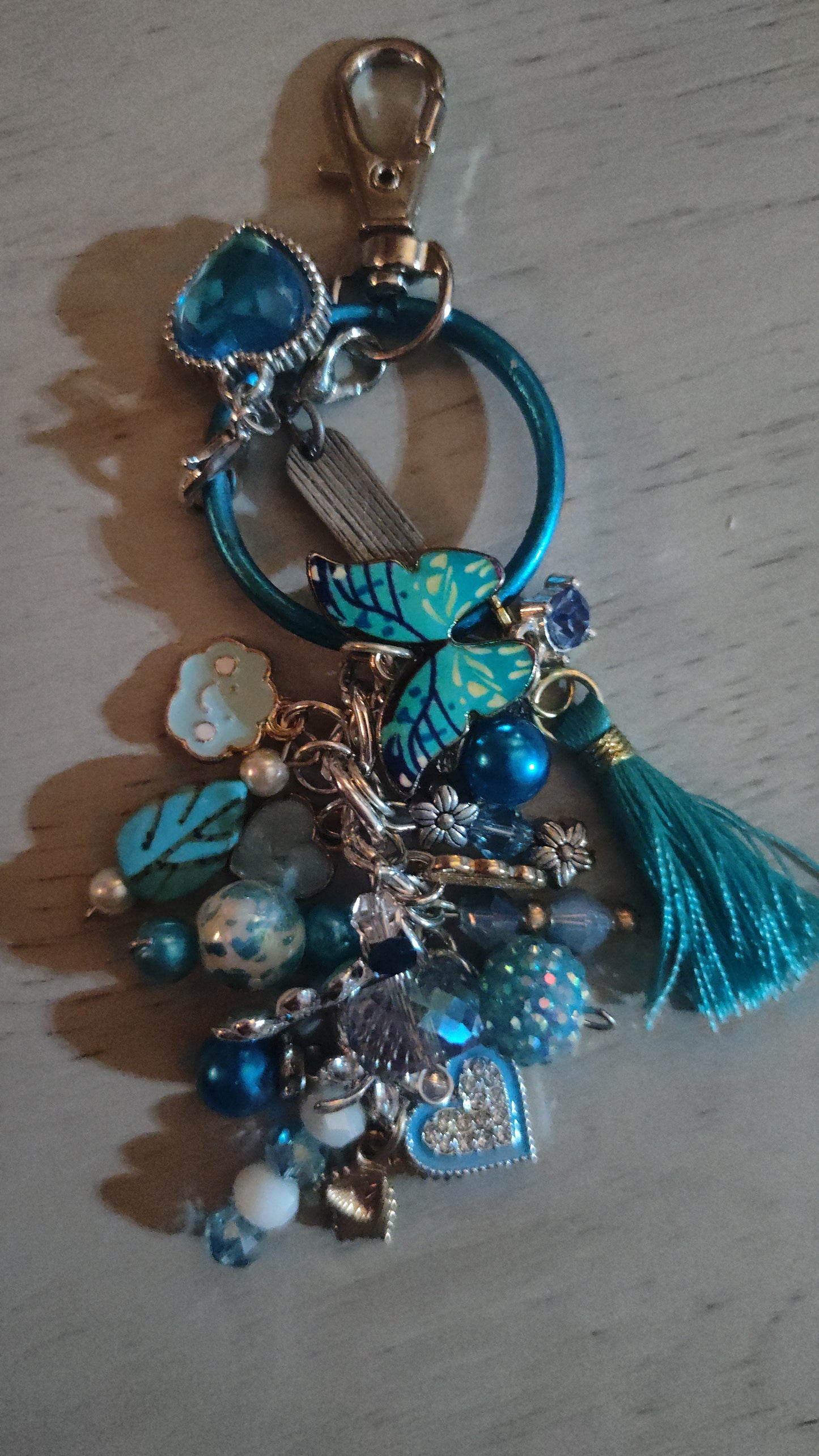 Chunky Blue Keychain- CLEARANCE
