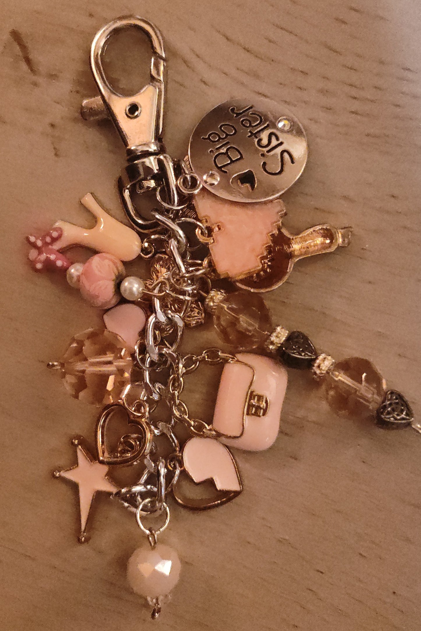 Handmade Light Pink Keychain- CLEARANCE