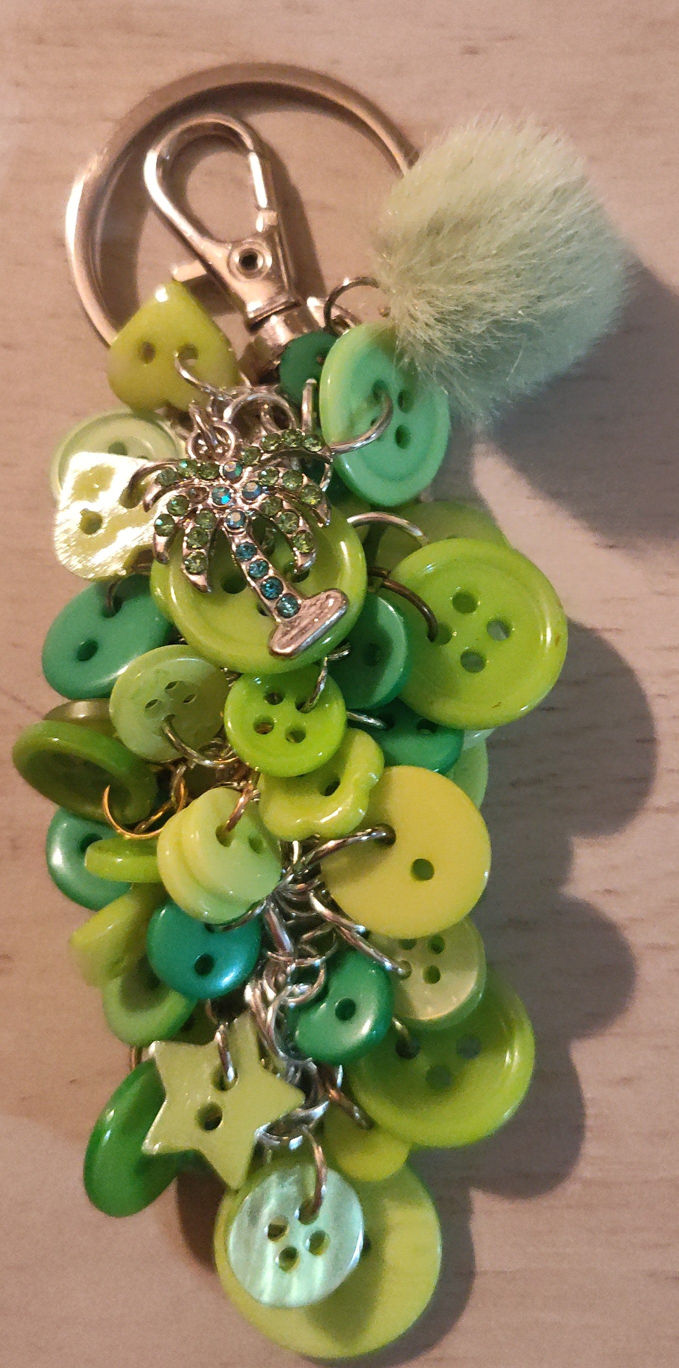 Chunky Button Keychain