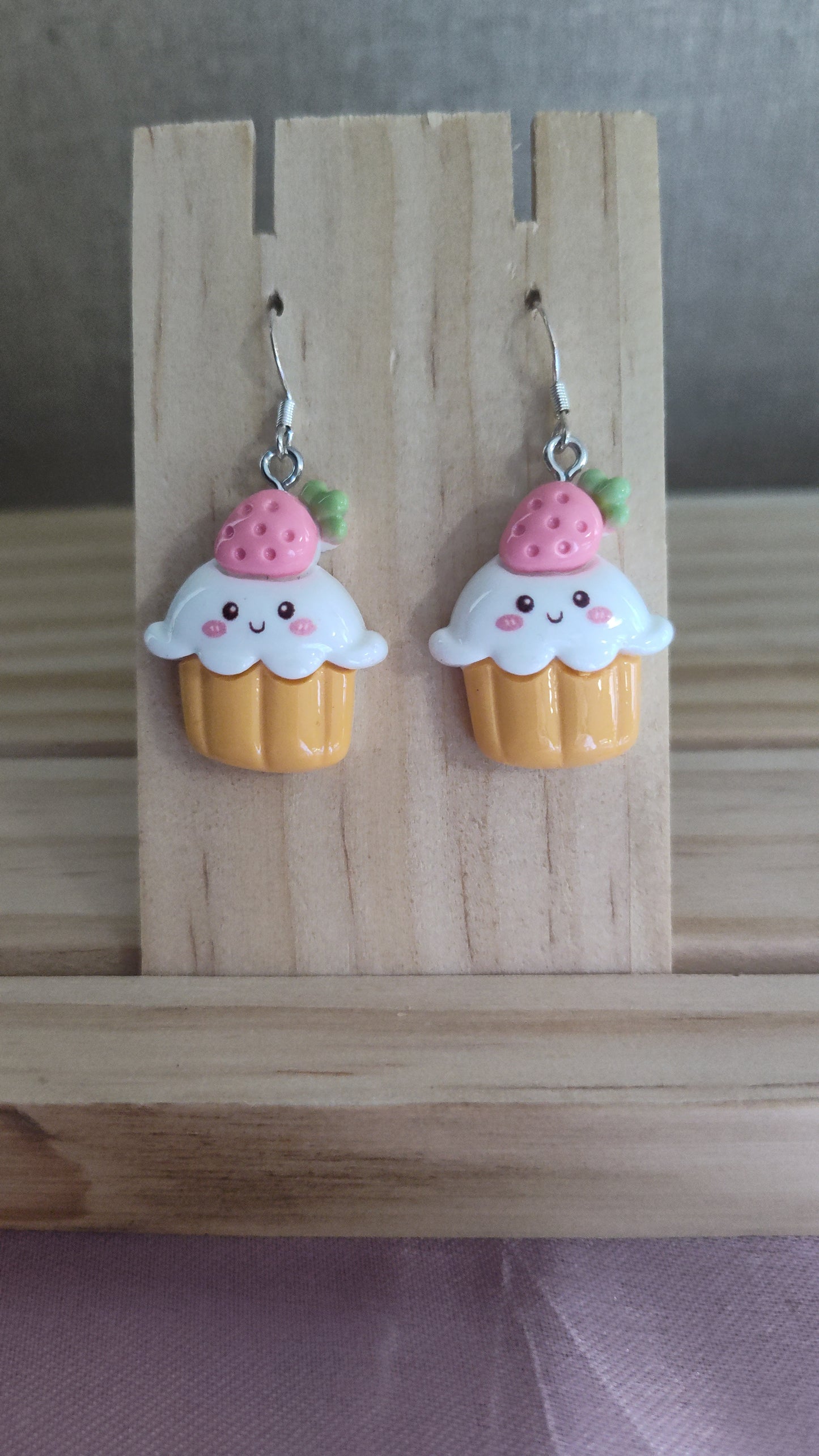 3-D Cupcake Earrings- CLEARANCE