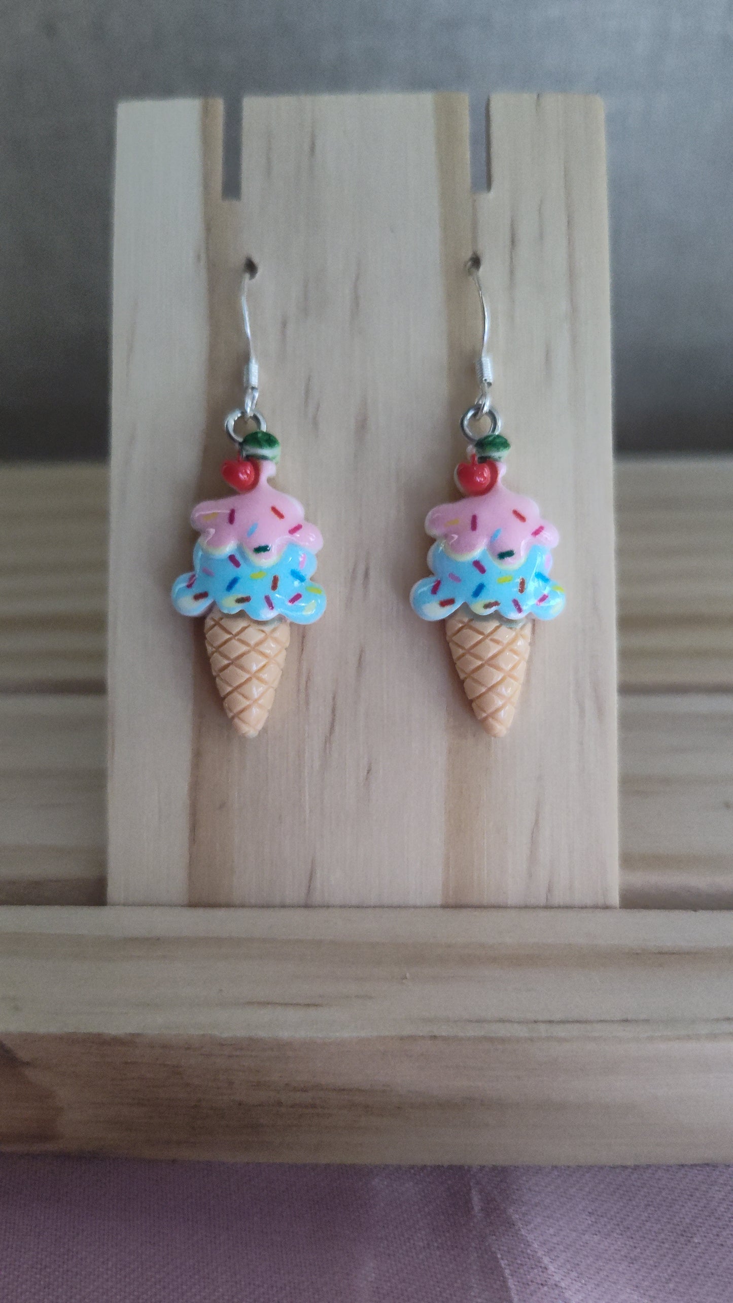 Ice Cream Cone Earrings-CLEARANCE