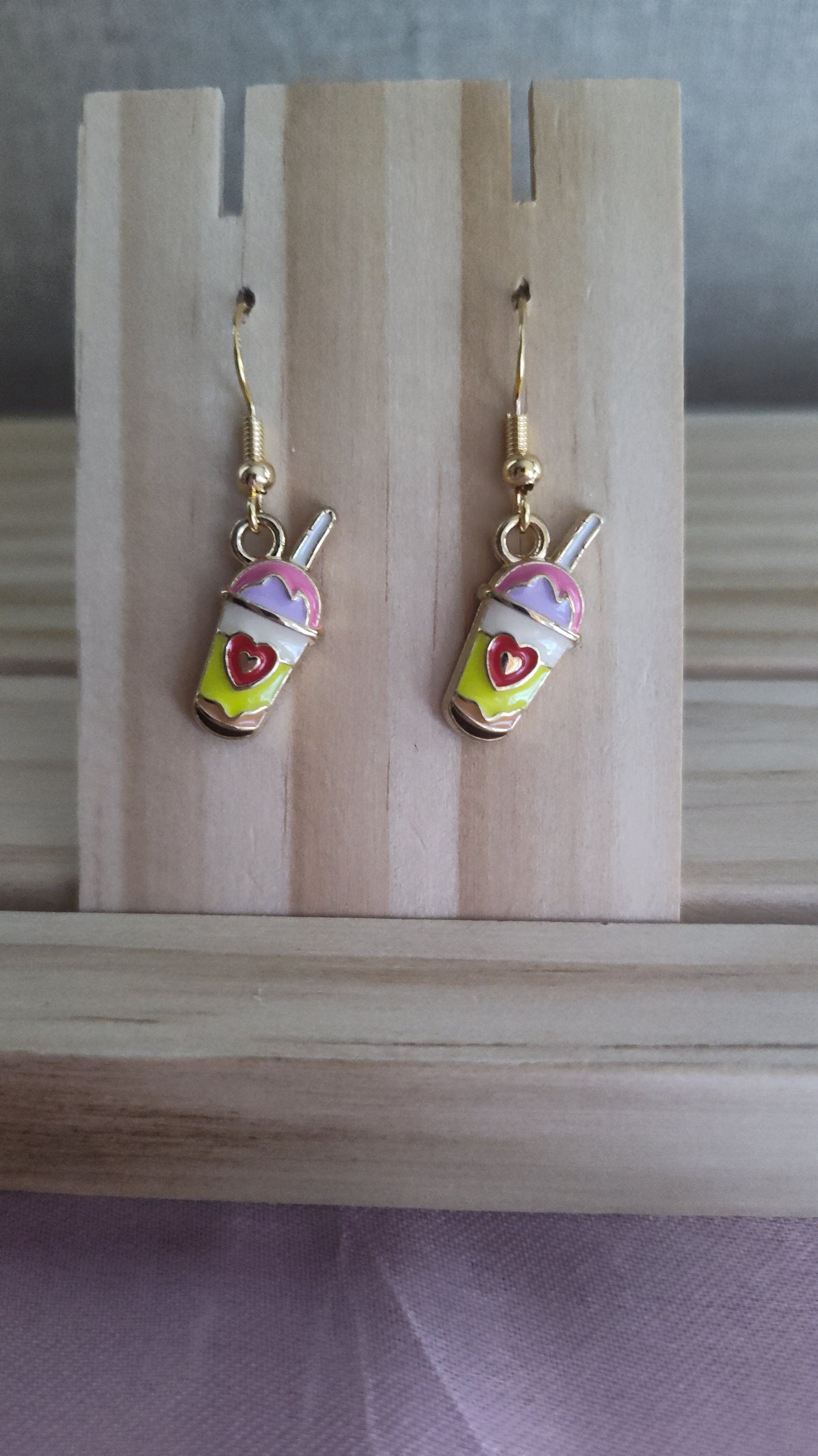 Ice cream shake Earrings- CLEARANCE- Discontinued item