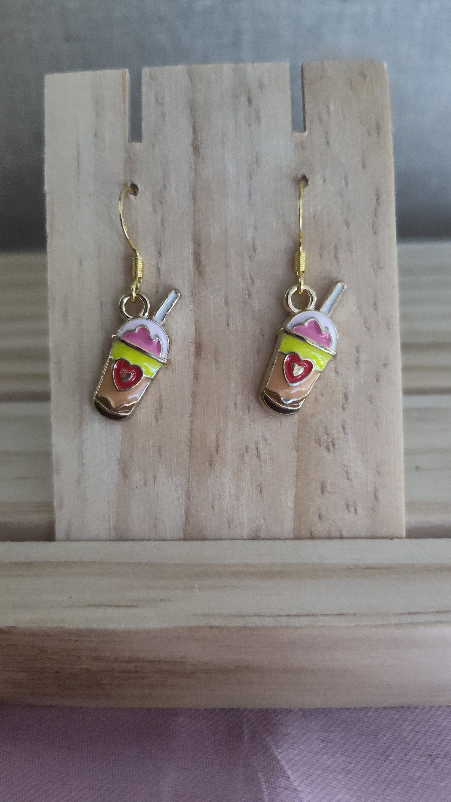 Ice cream shake Earrings- CLEARANCE- Discontinued item