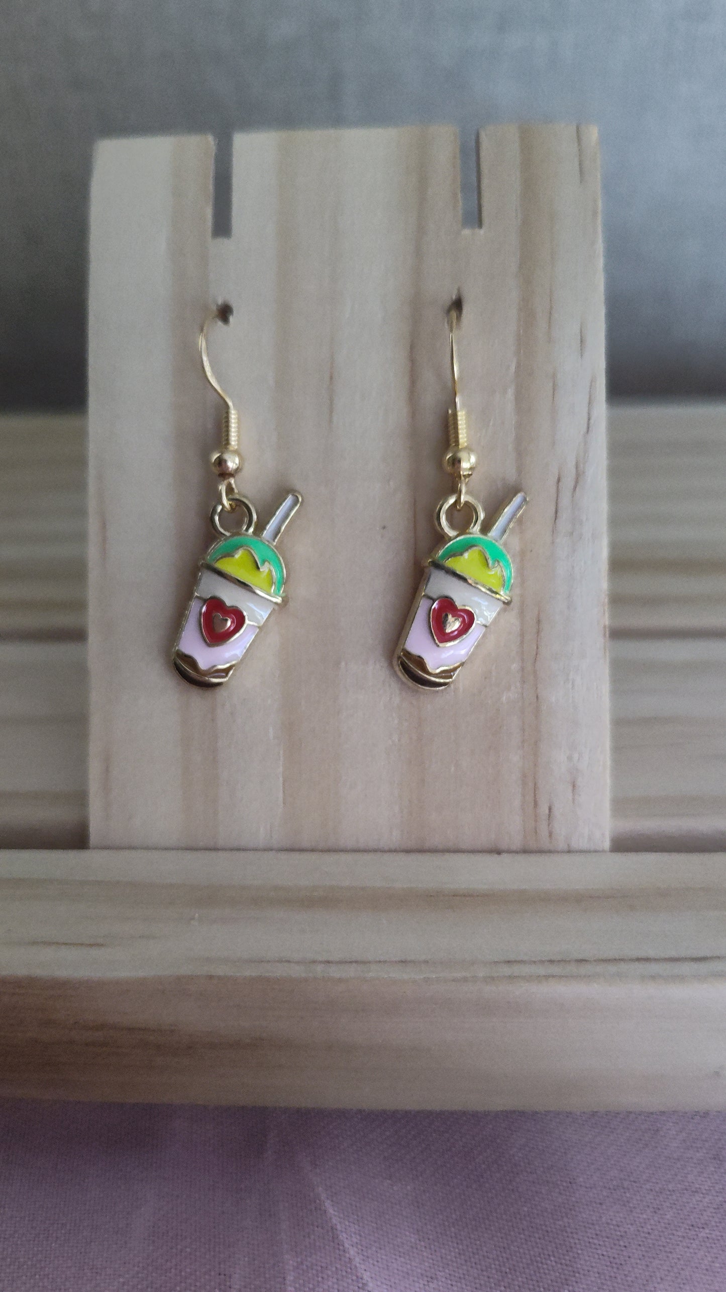 Ice cream shake Earrings- CLEARANCE- Discontinued item