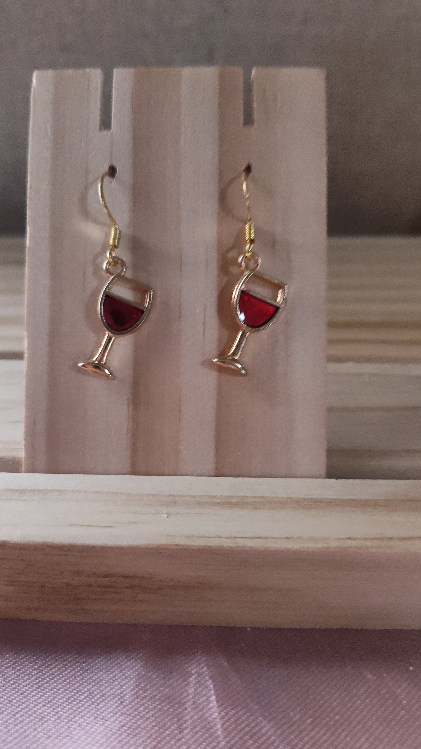 Wine Glass Earrings- CLEARANCE