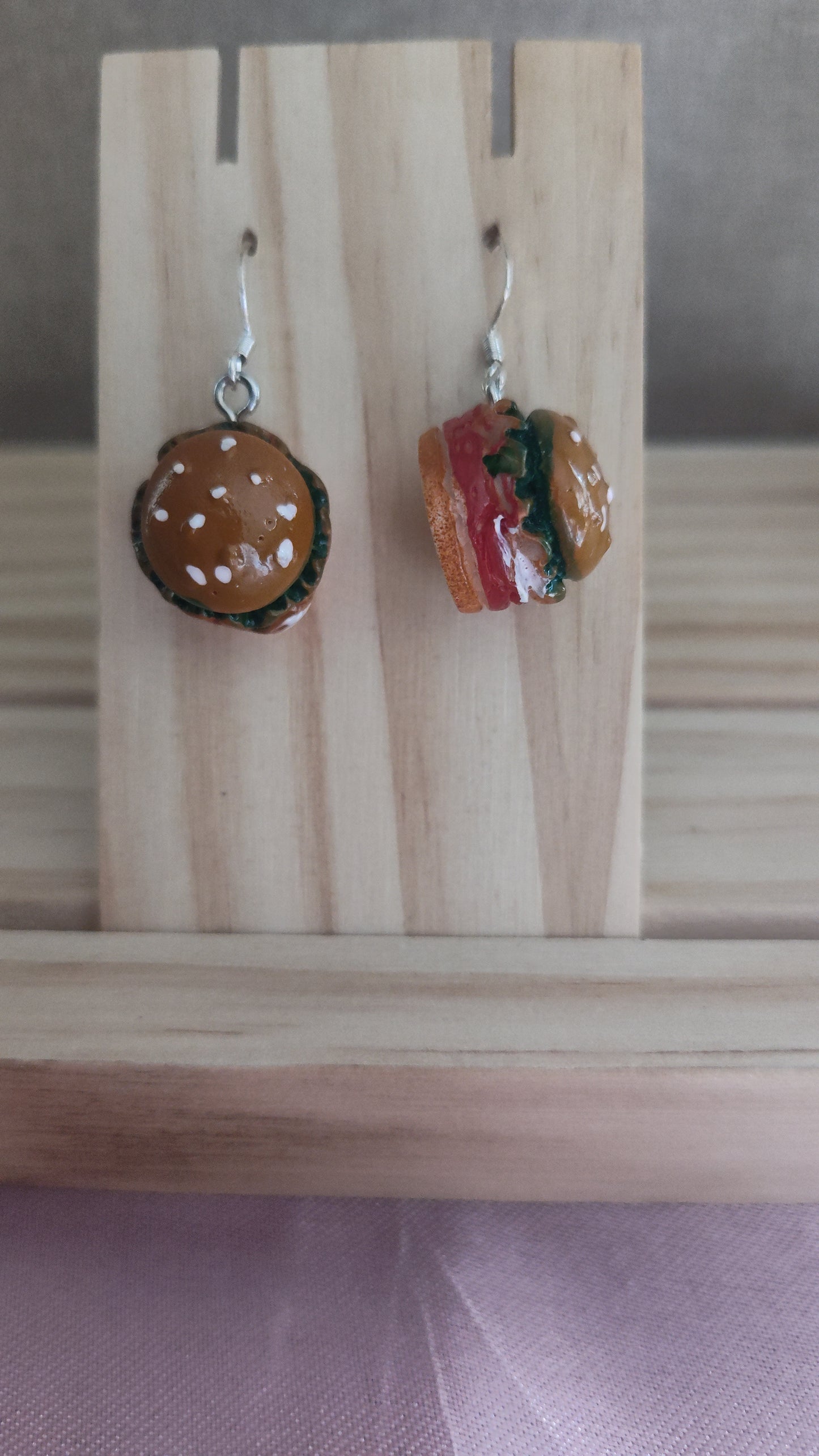 Hamburger Earrings- CLEARANCE
