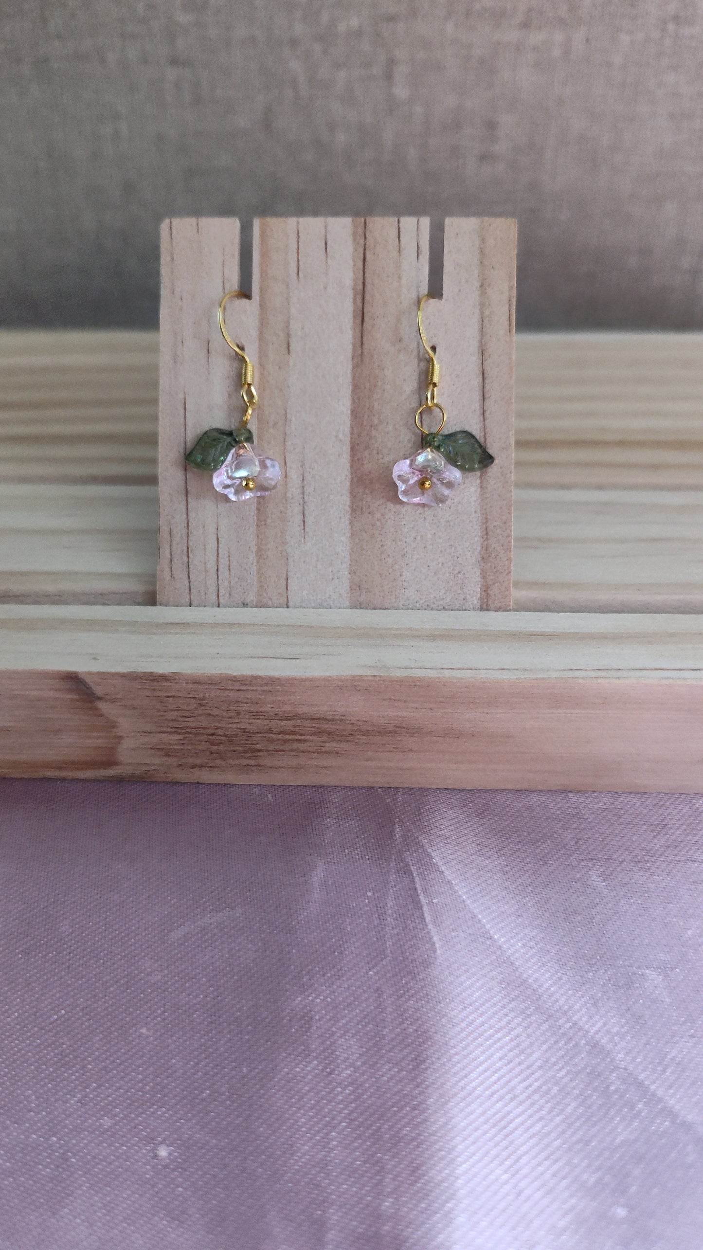 Glass Flower Earrings- CLEARANCE
