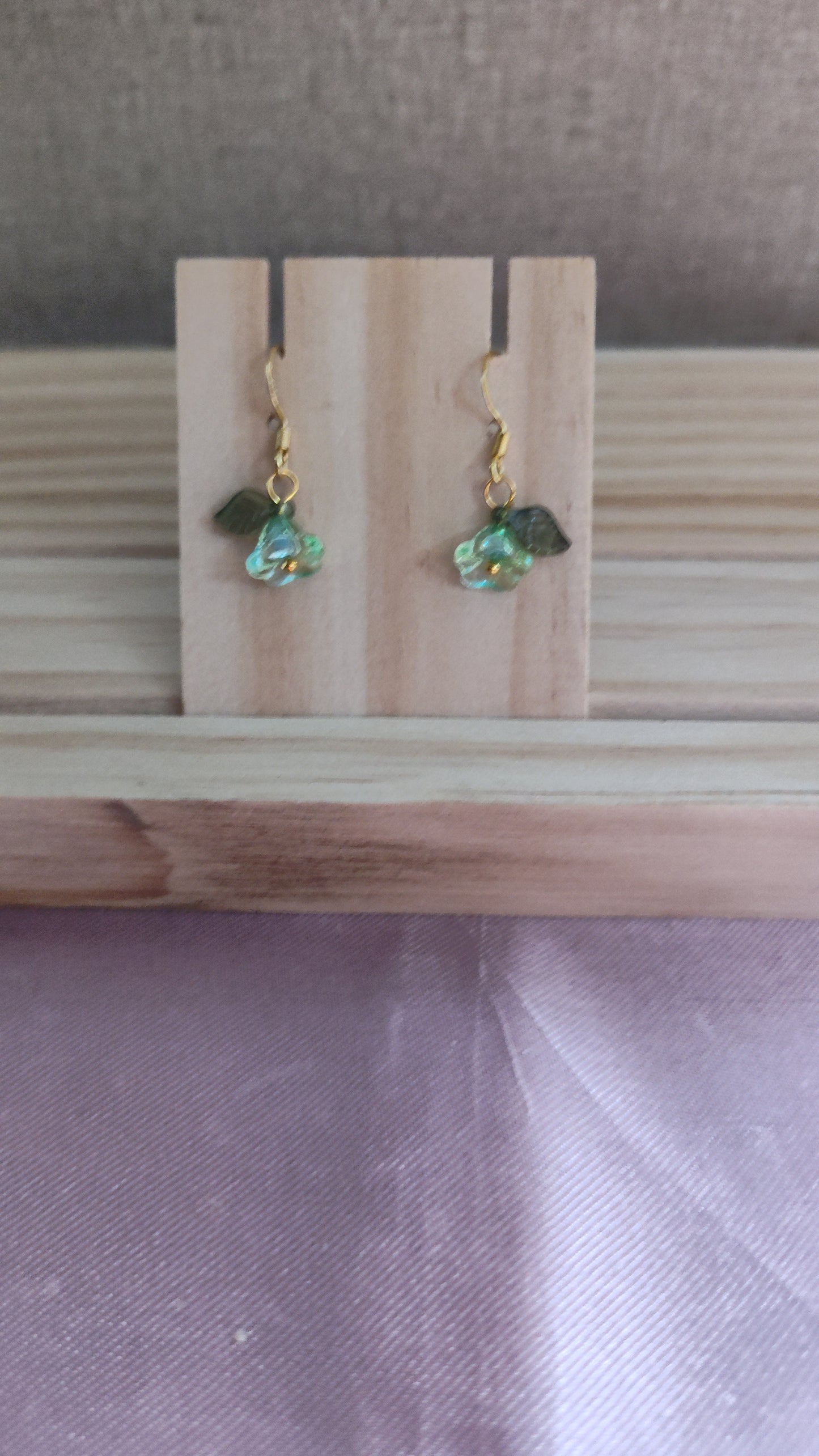 Glass Flower Earrings- CLEARANCE