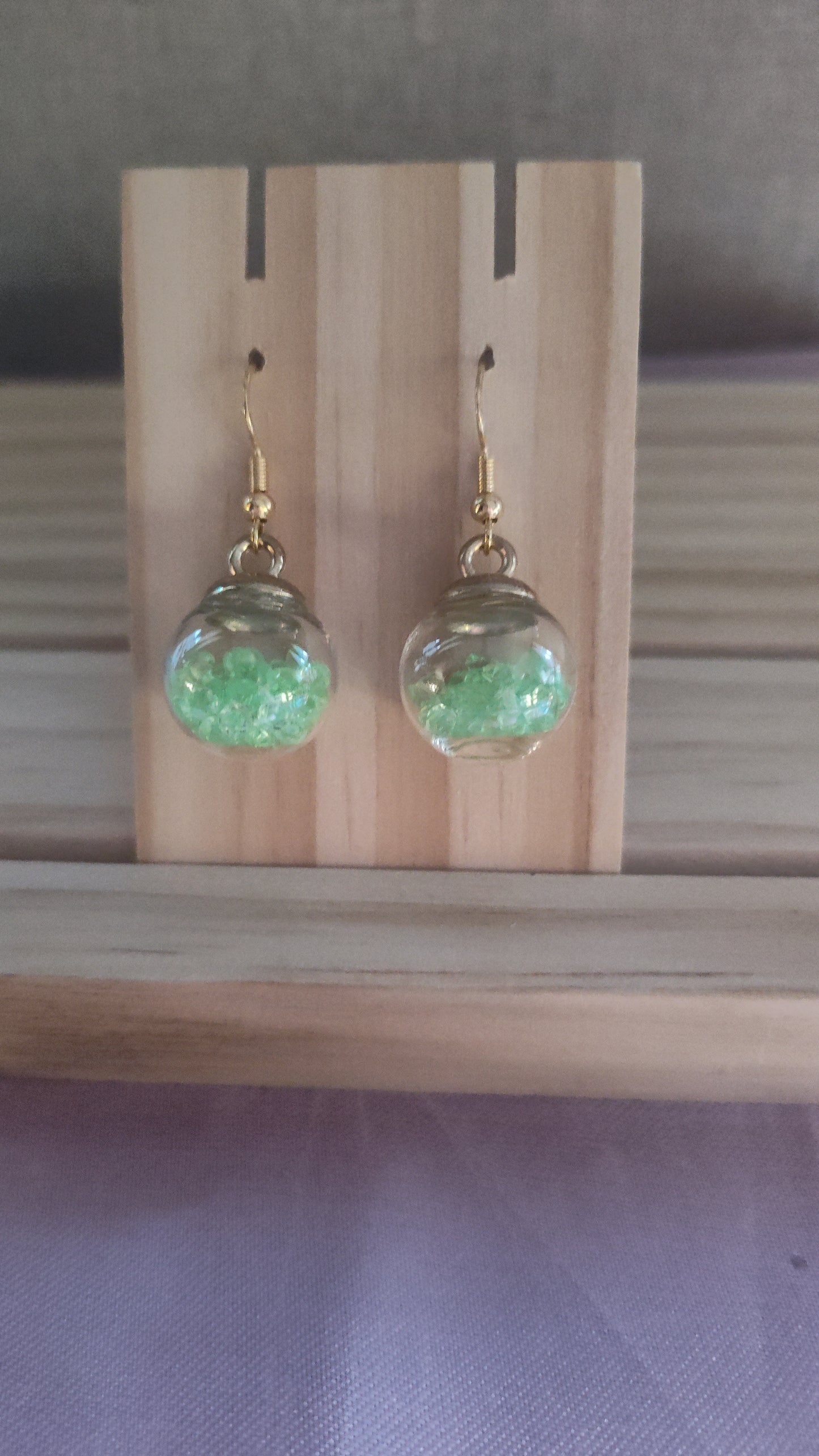 Glass Ball Earrings- CLEARANCE- Discontinued item