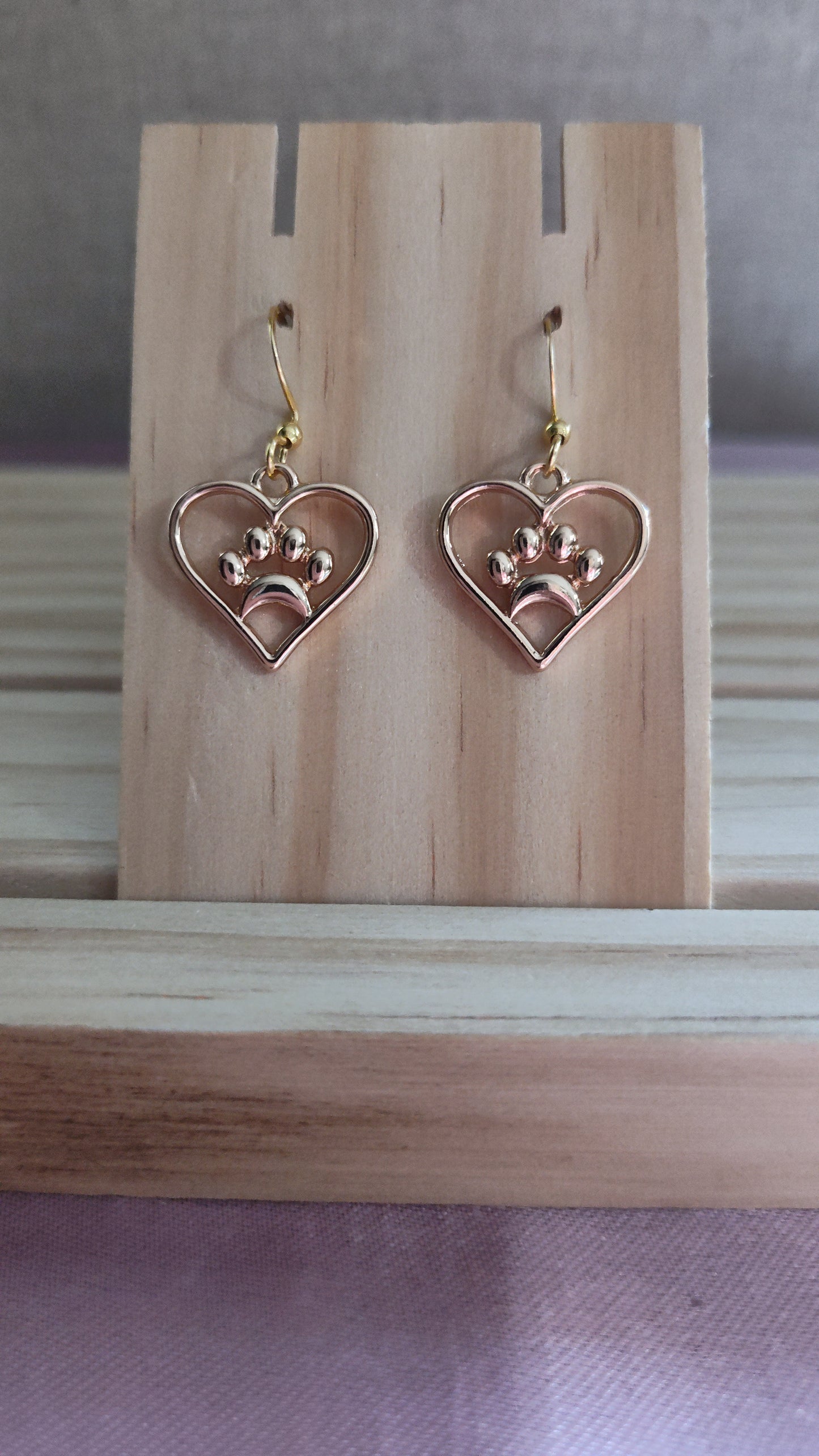 Heart Paw Earrings- SALE