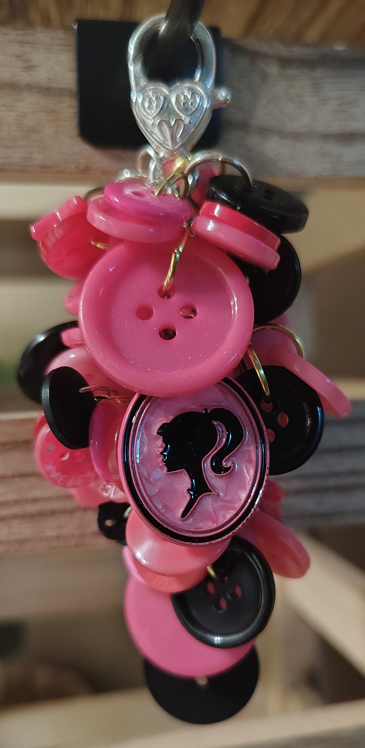 Chunky Button Keychain