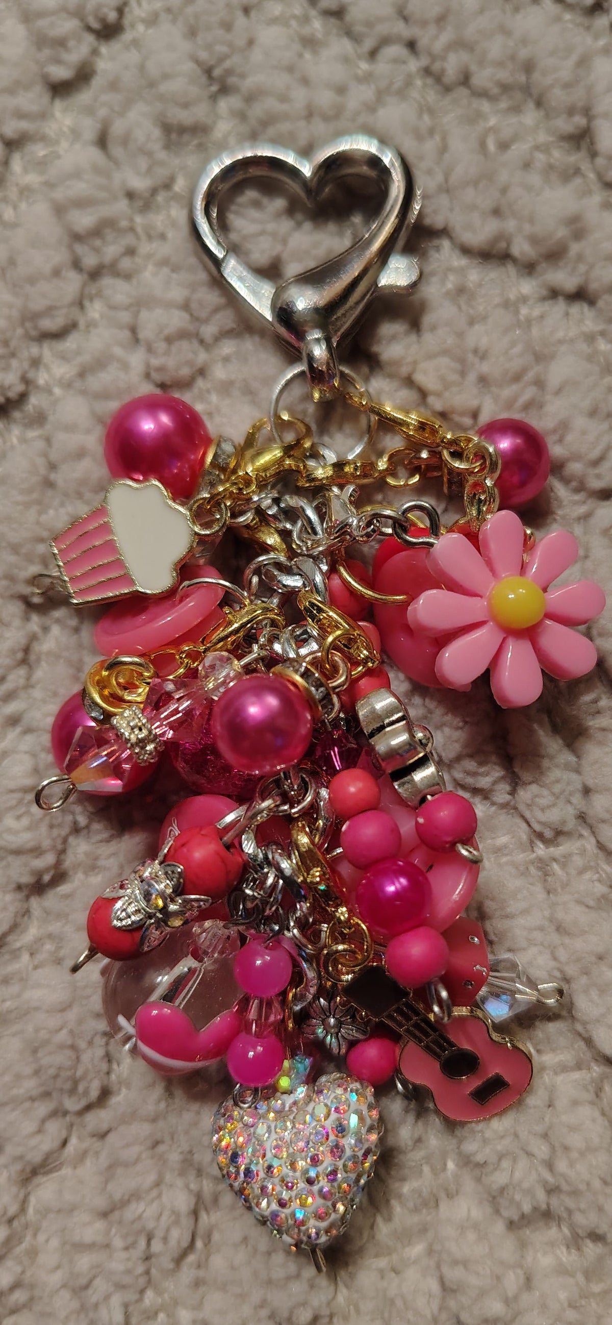 Chunky Pink Keychain