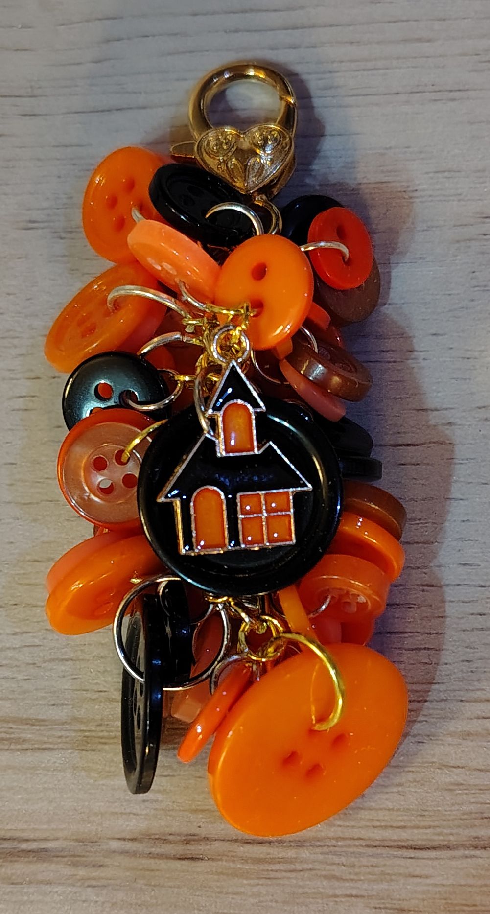 Chunky Button Keychain
