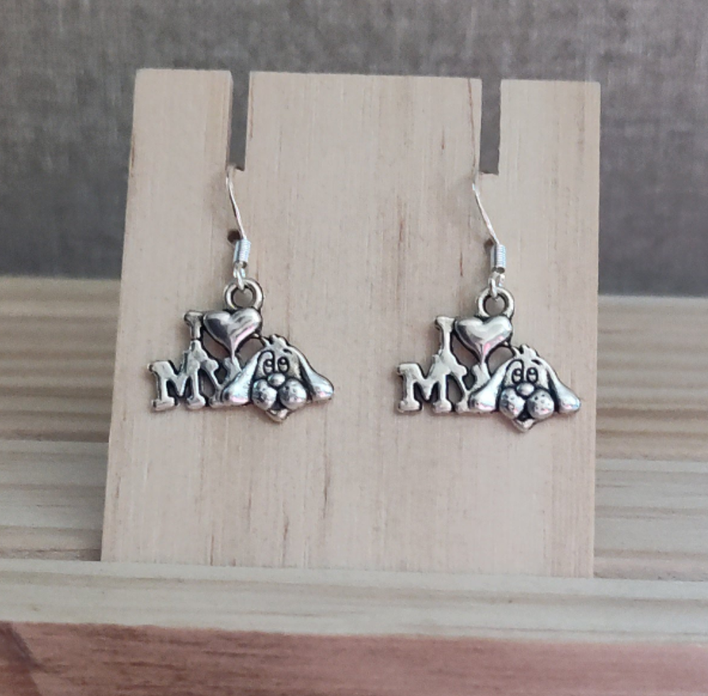 Love My Dog Earrings- CLEARANCE