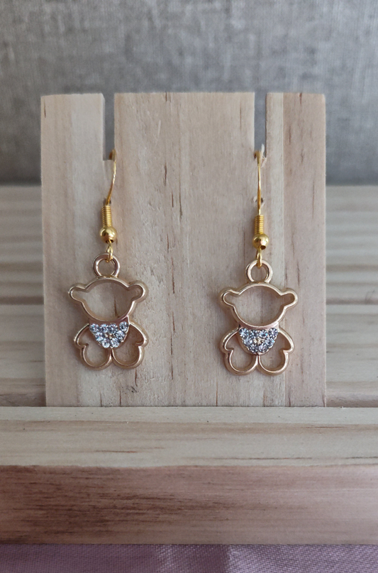 Teddy Bear Earrings- CLEARANCE- Discontinued item