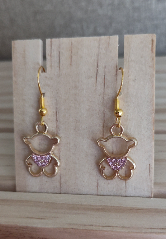Teddy Bear Earrings- CLEARANCE- Discontinued item