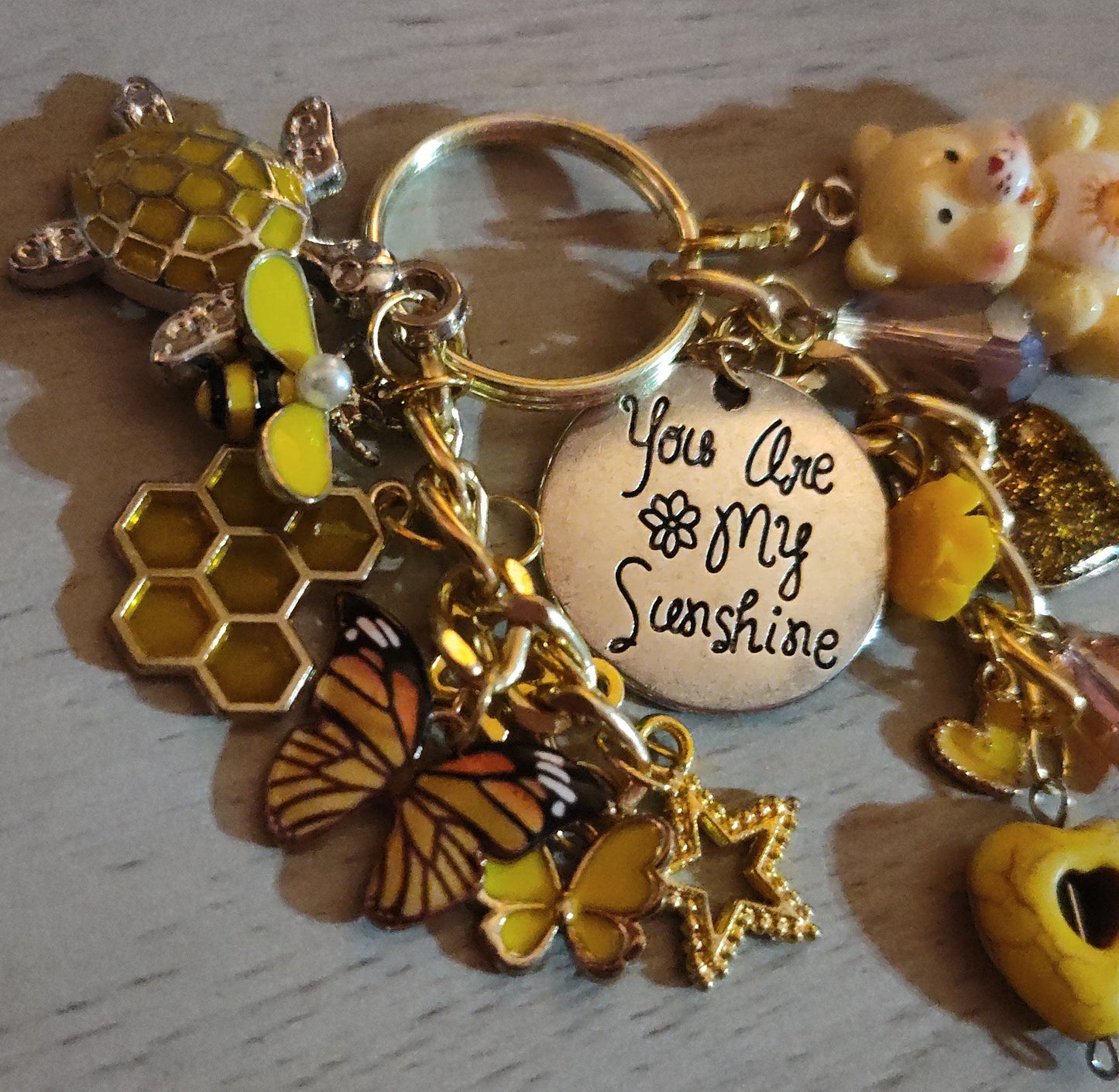 Handmade Yellow Keychain- SALE