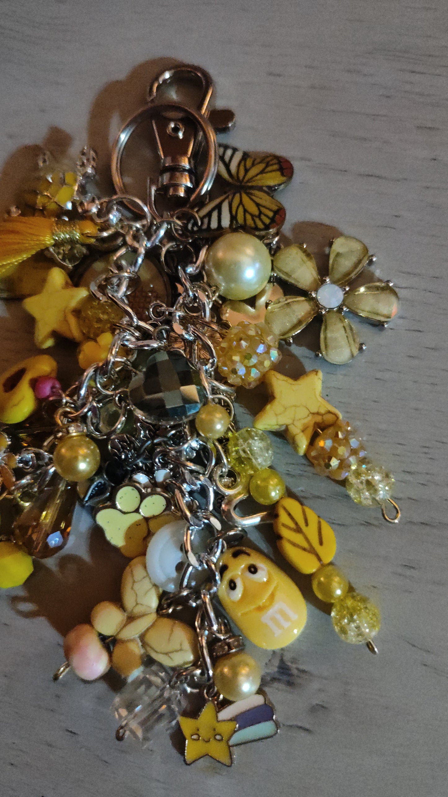 Handmade Yellow Keychain- SALE
