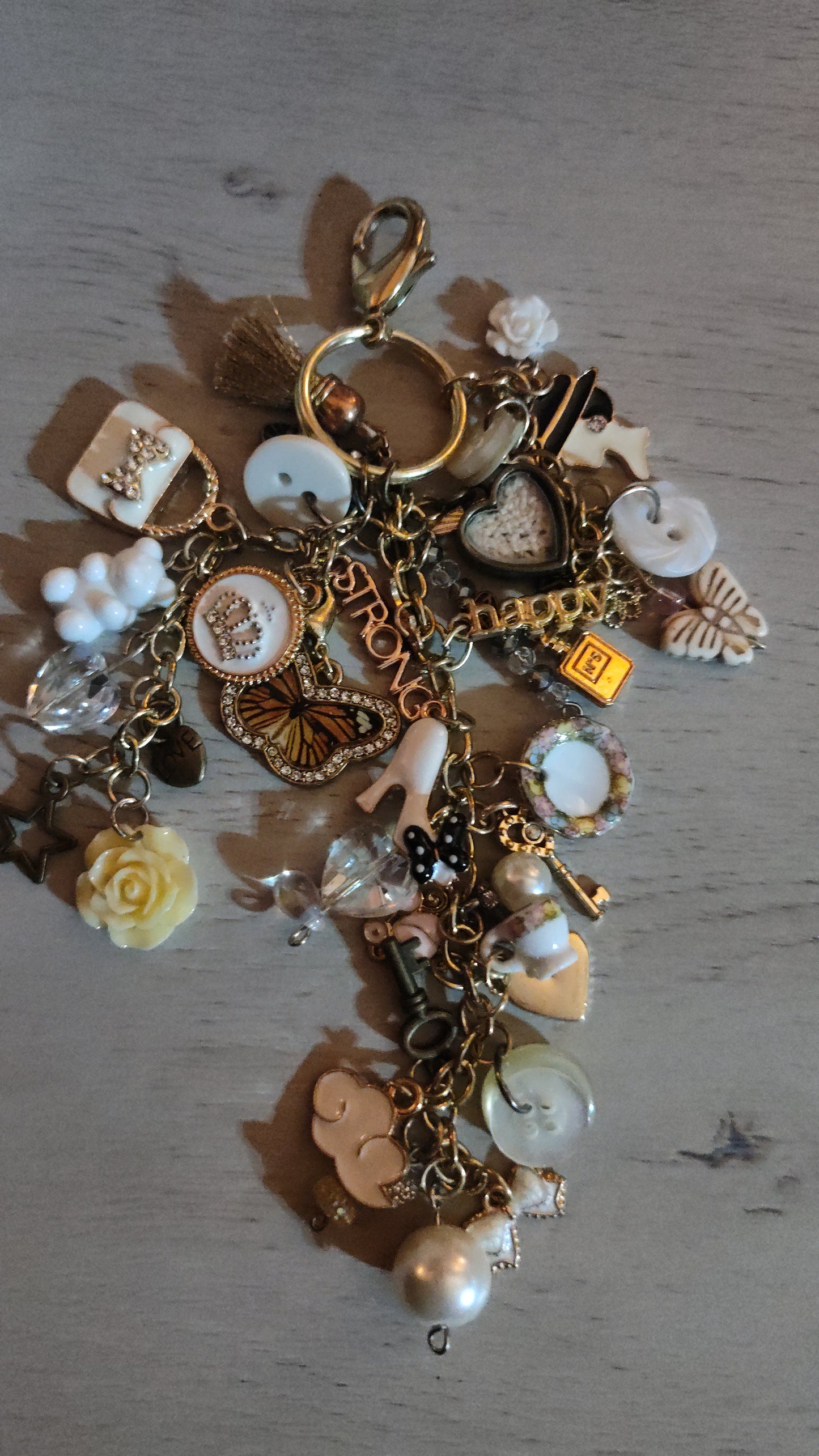 Chunky White Keychain