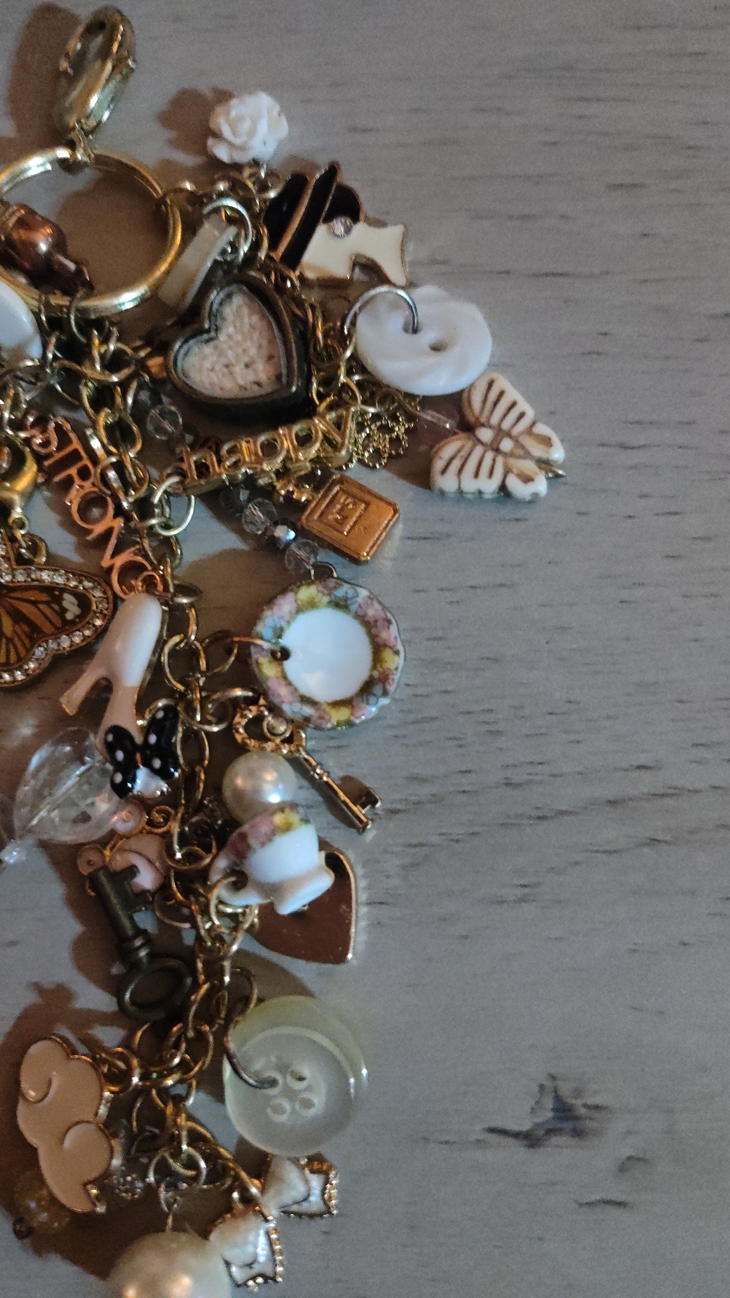 Chunky White Keychain