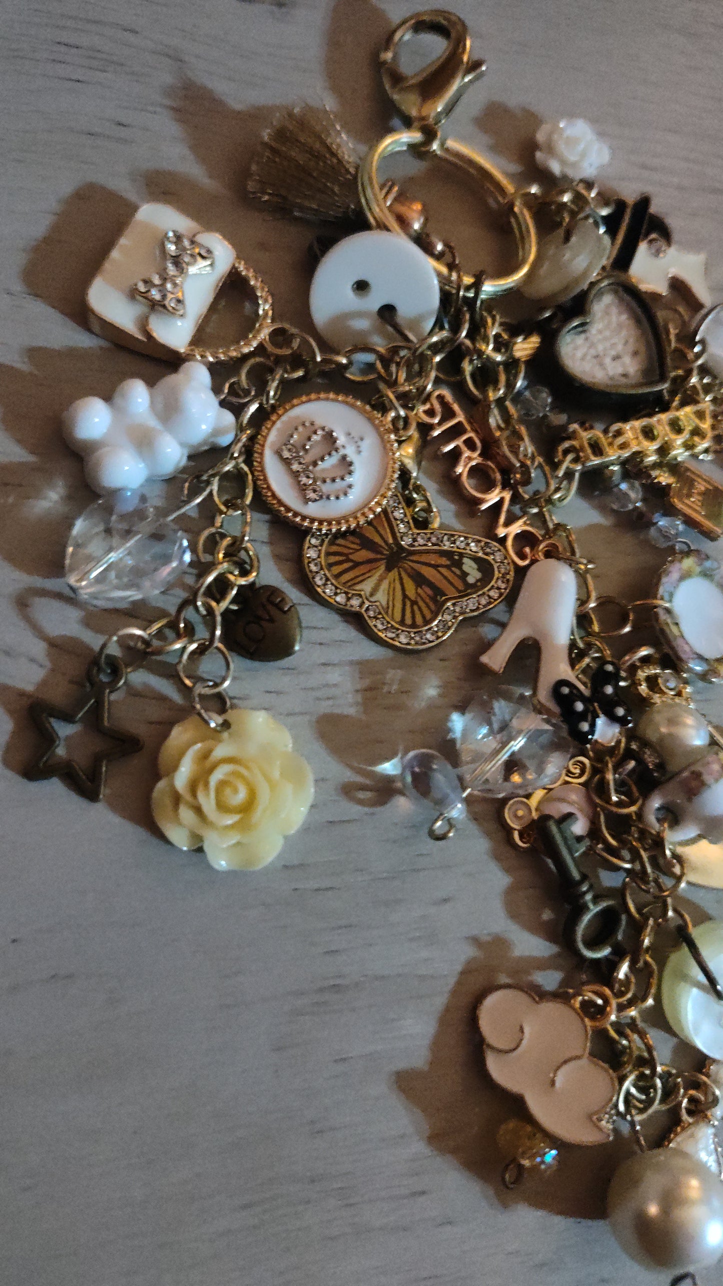 Chunky White Keychain