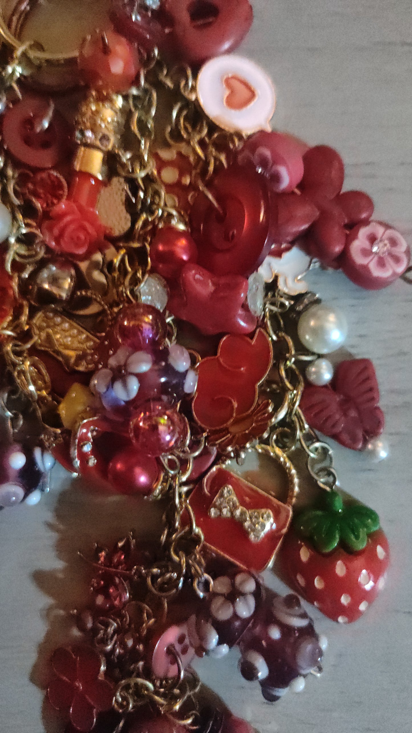Handmade Red Keychain- SALE