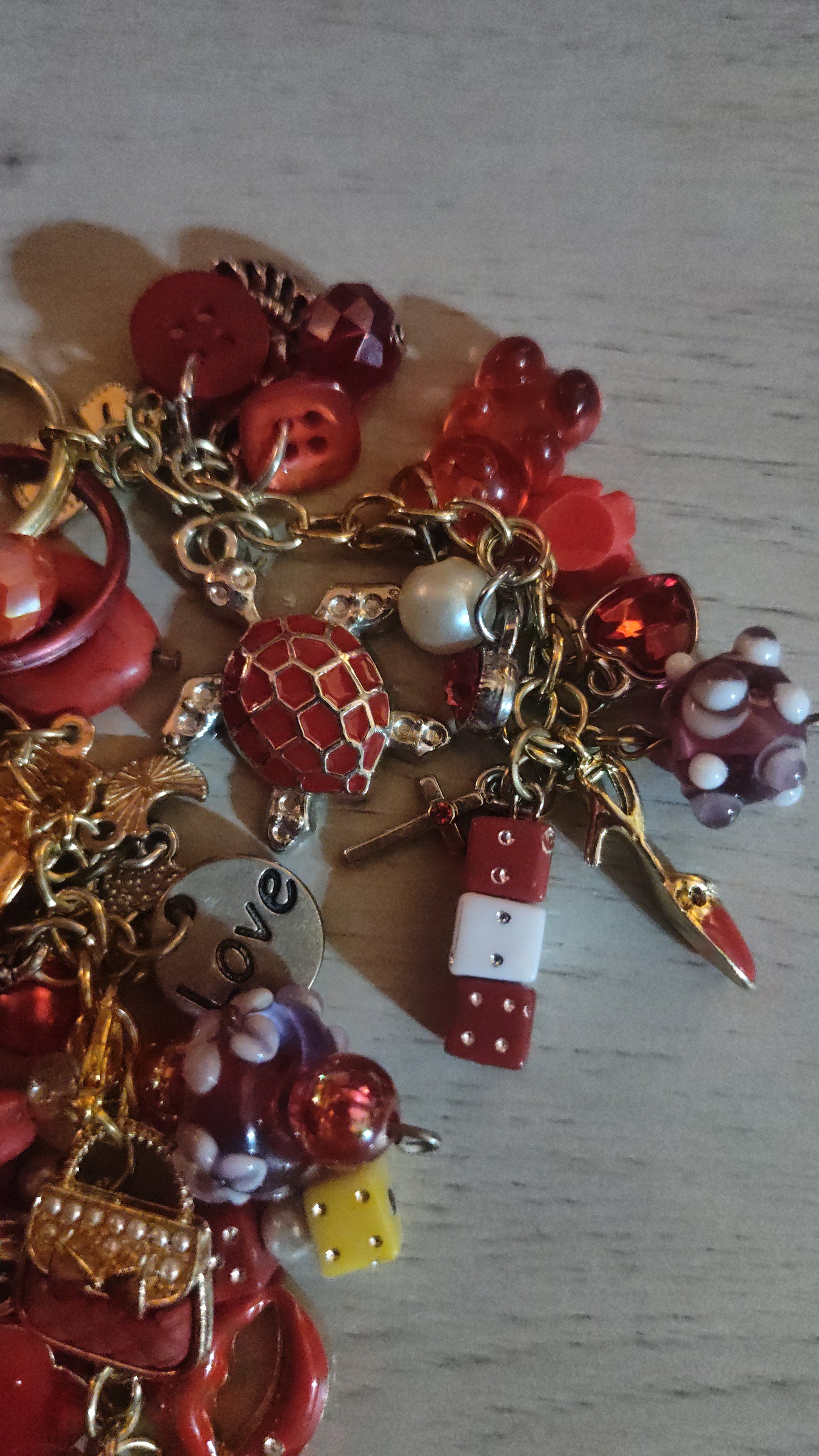 Handmade Red Keychain- SALE