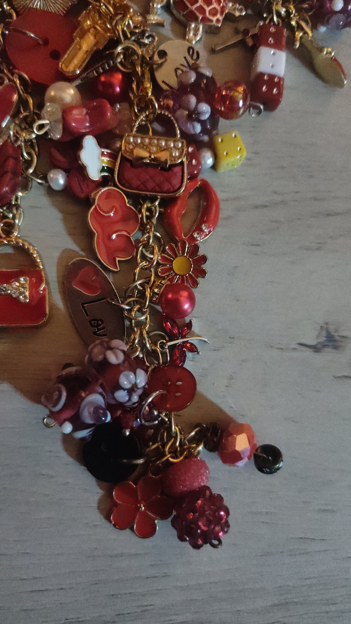 Handmade Red Keychain- SALE