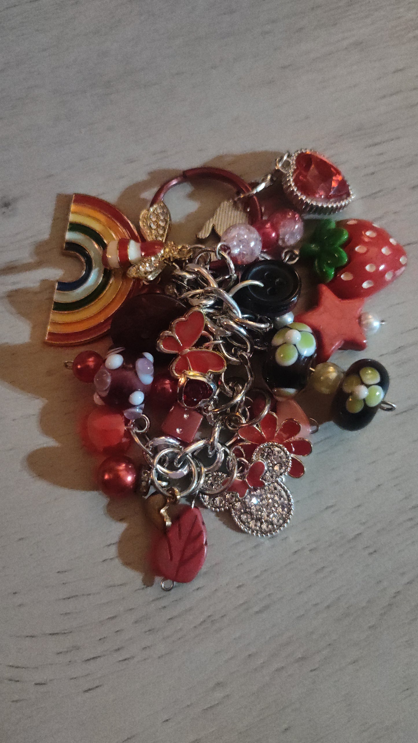 Handmade Red Keychain- SALE