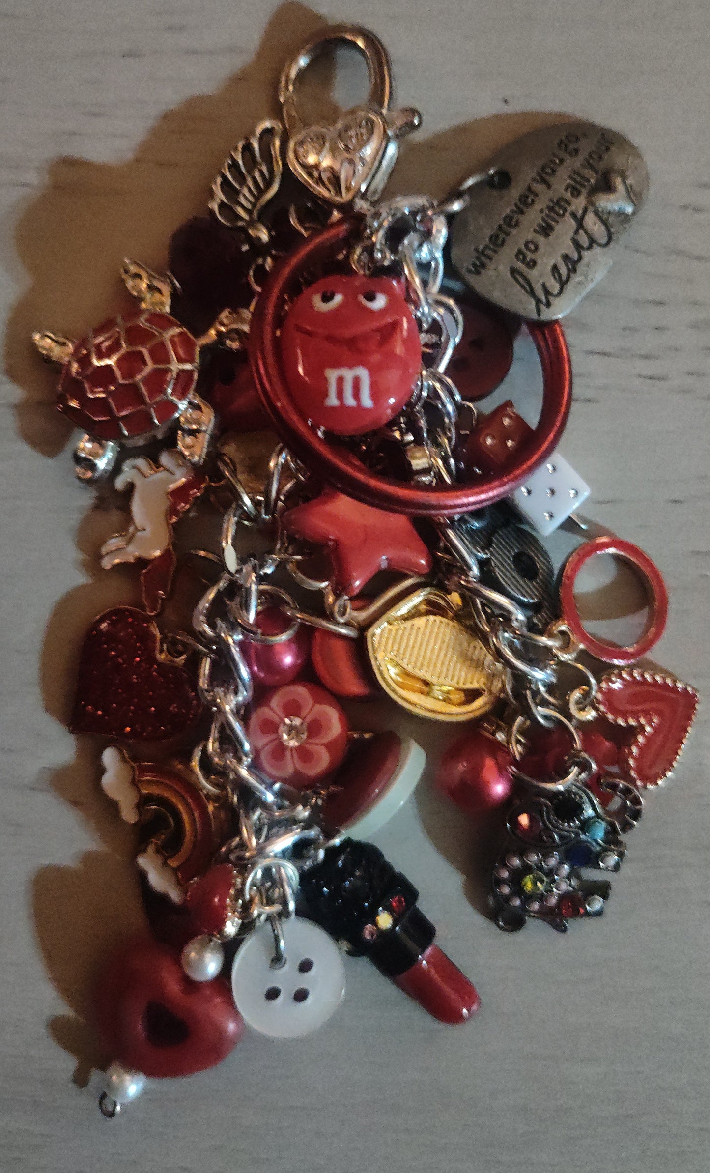 Handmade Red Keychain- SALE