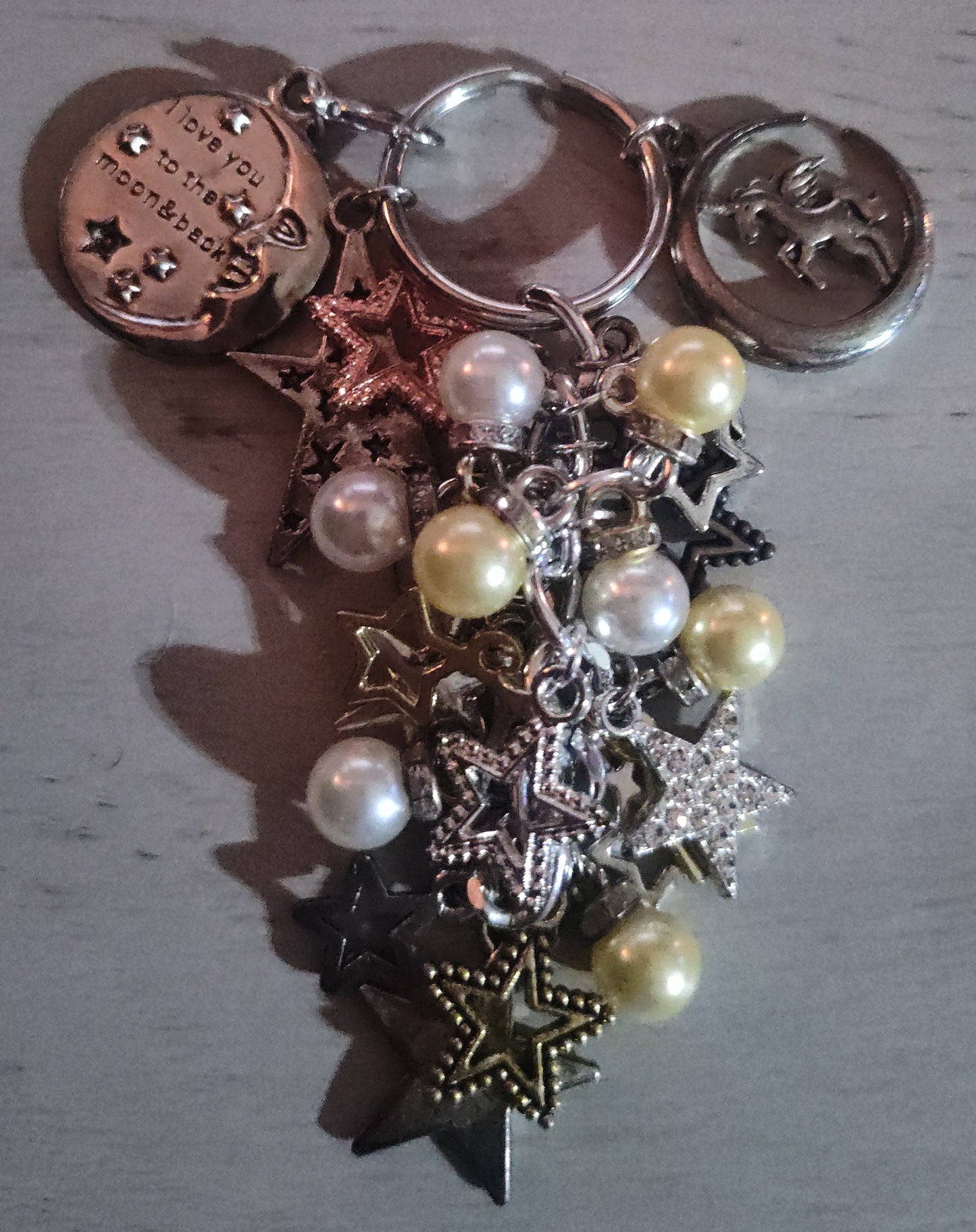 Handmade Star & Moon Keychain- SALE