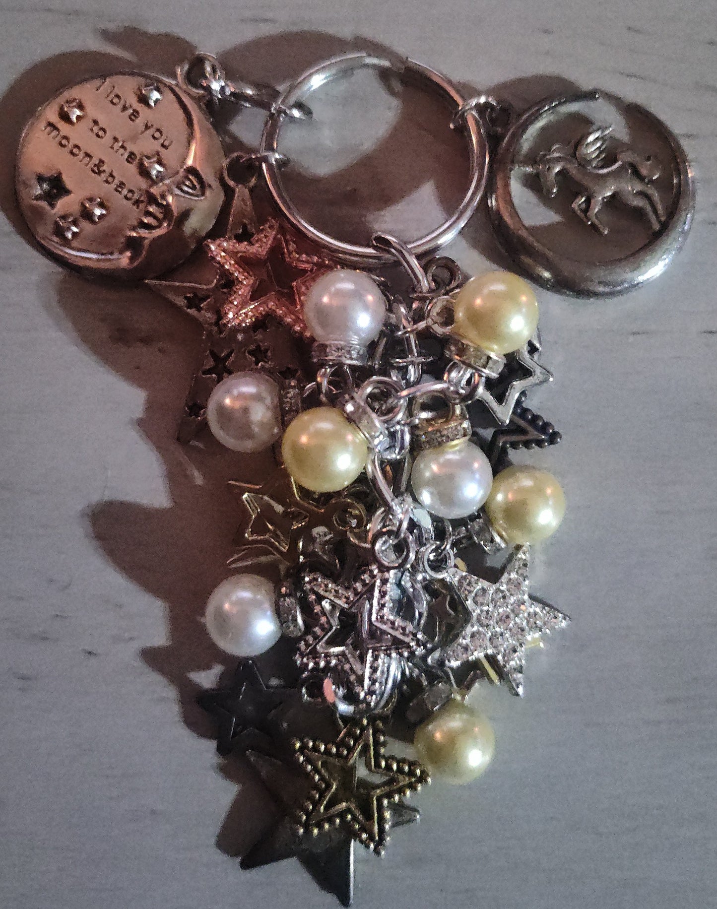 Handmade Star & Moon Keychain- SALE