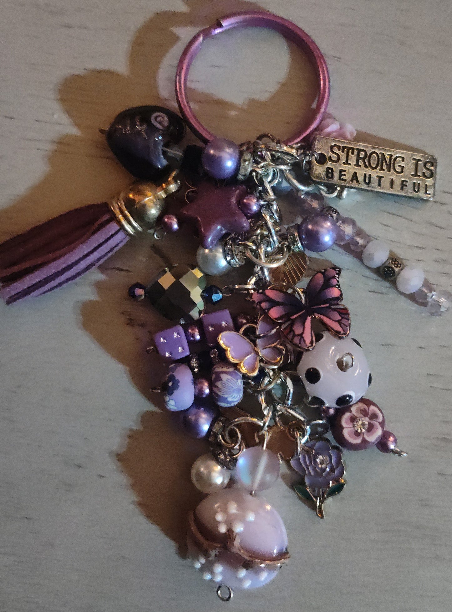 Chunky Purple Keychain- CLEARANCE