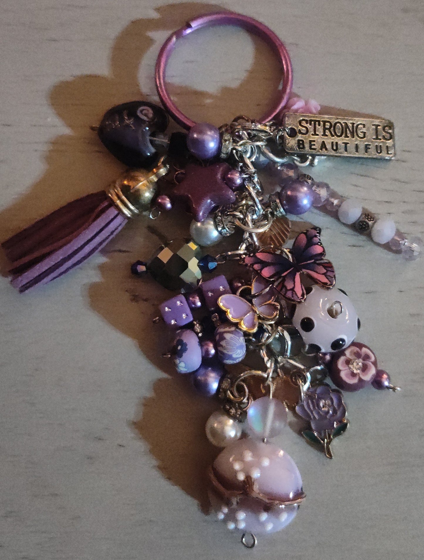 Chunky Purple Keychain- CLEARANCE