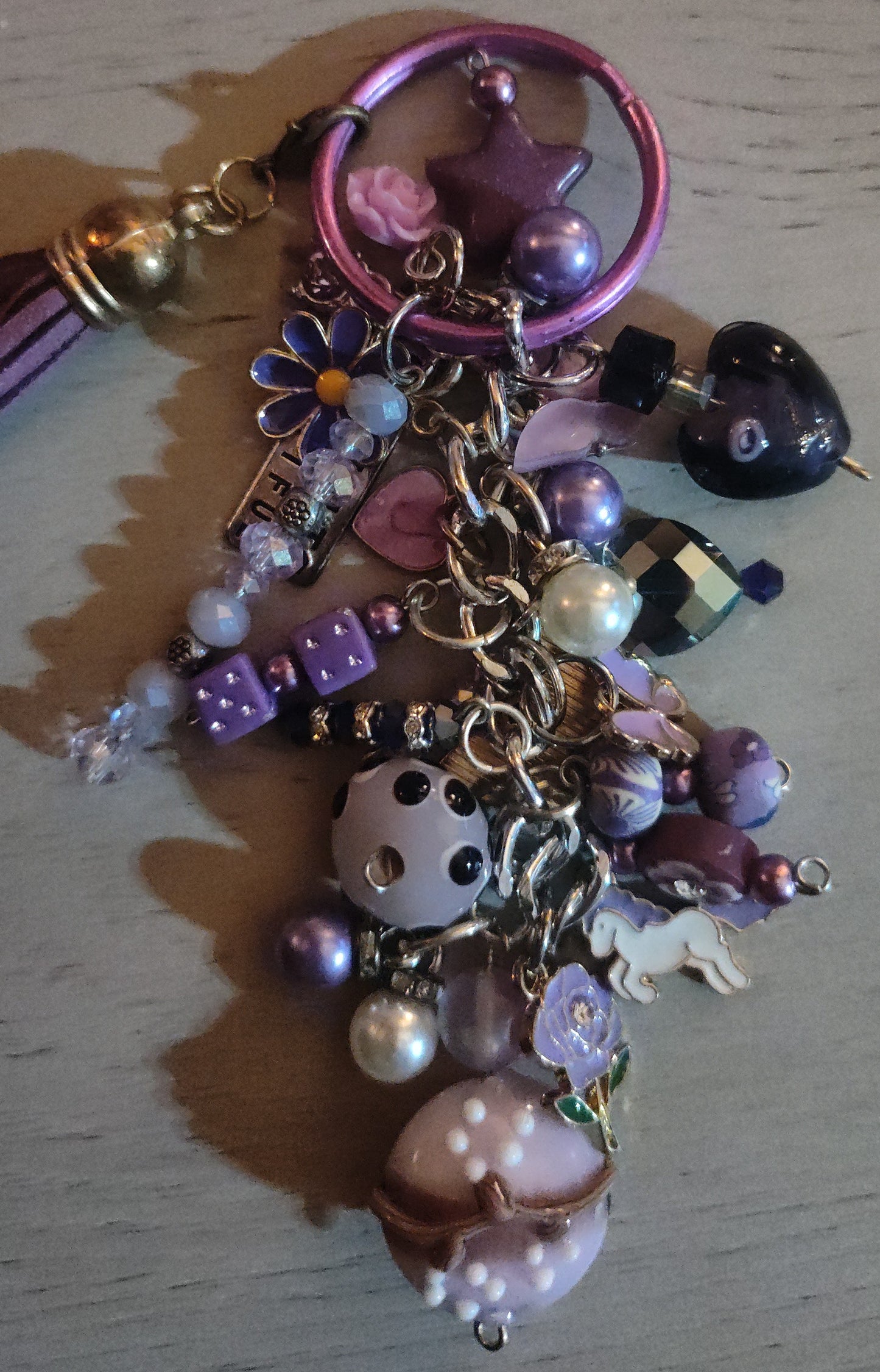 Chunky Purple Keychain- CLEARANCE