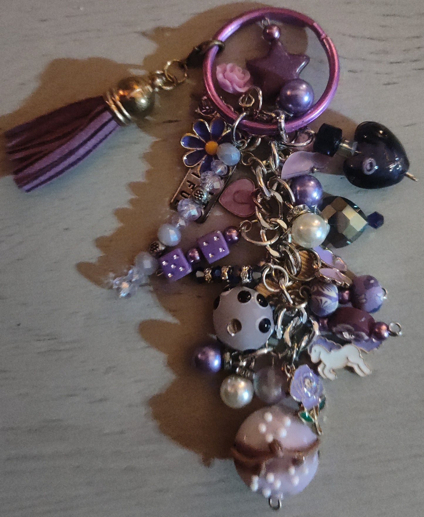 Chunky Purple Keychain- CLEARANCE