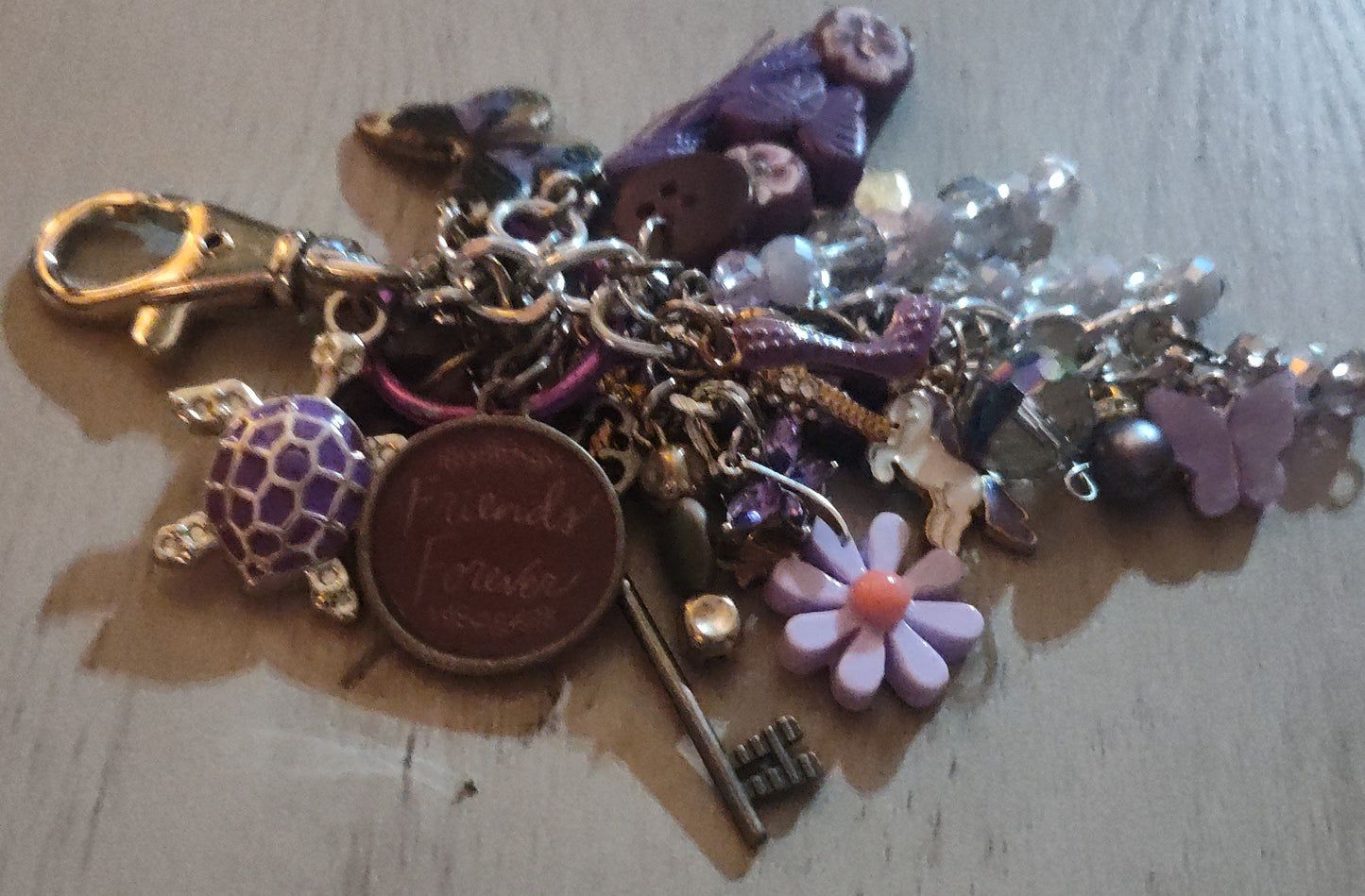 Chunky Purple Keychain- SALE