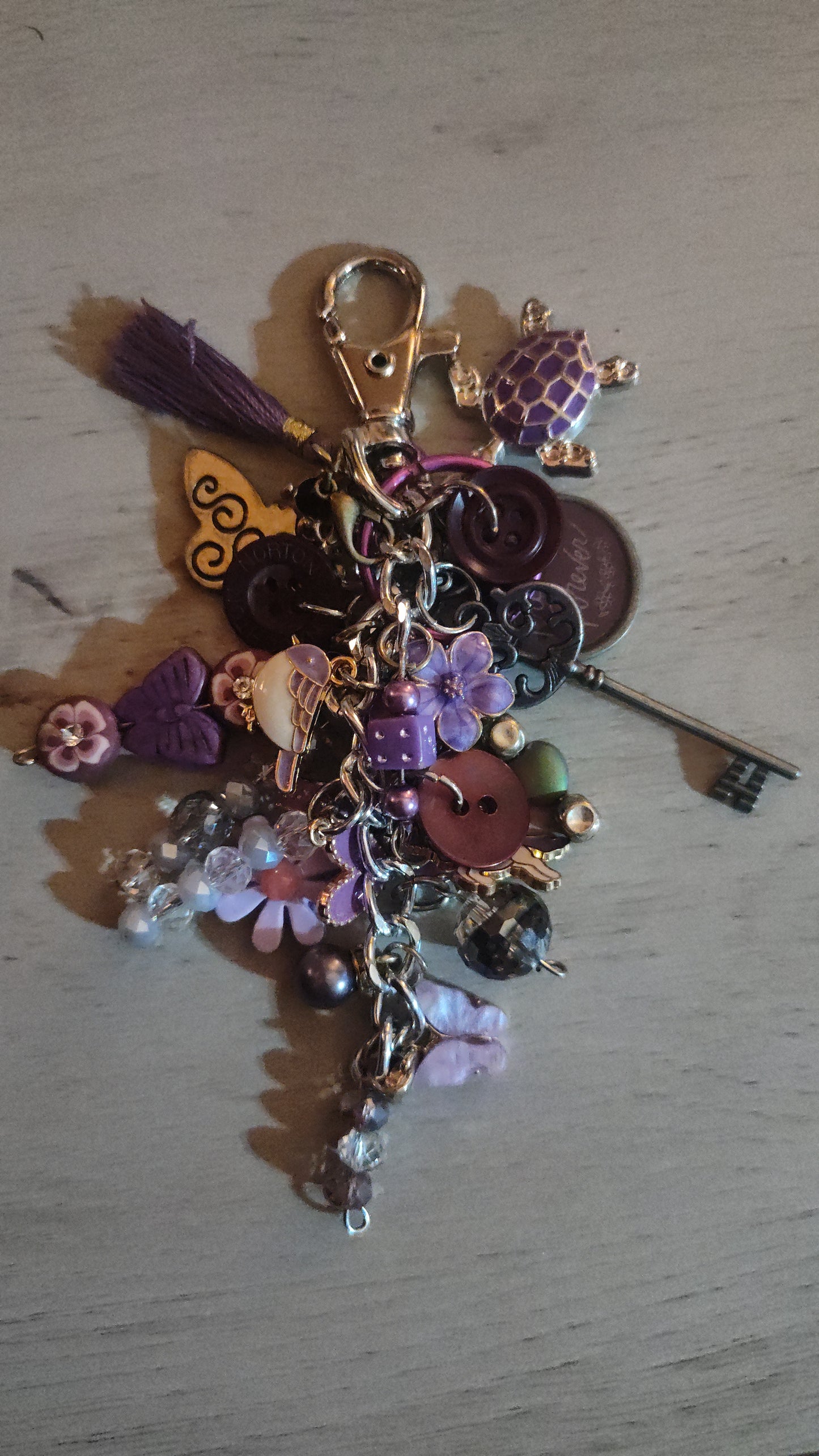 Chunky Purple Keychain- SALE