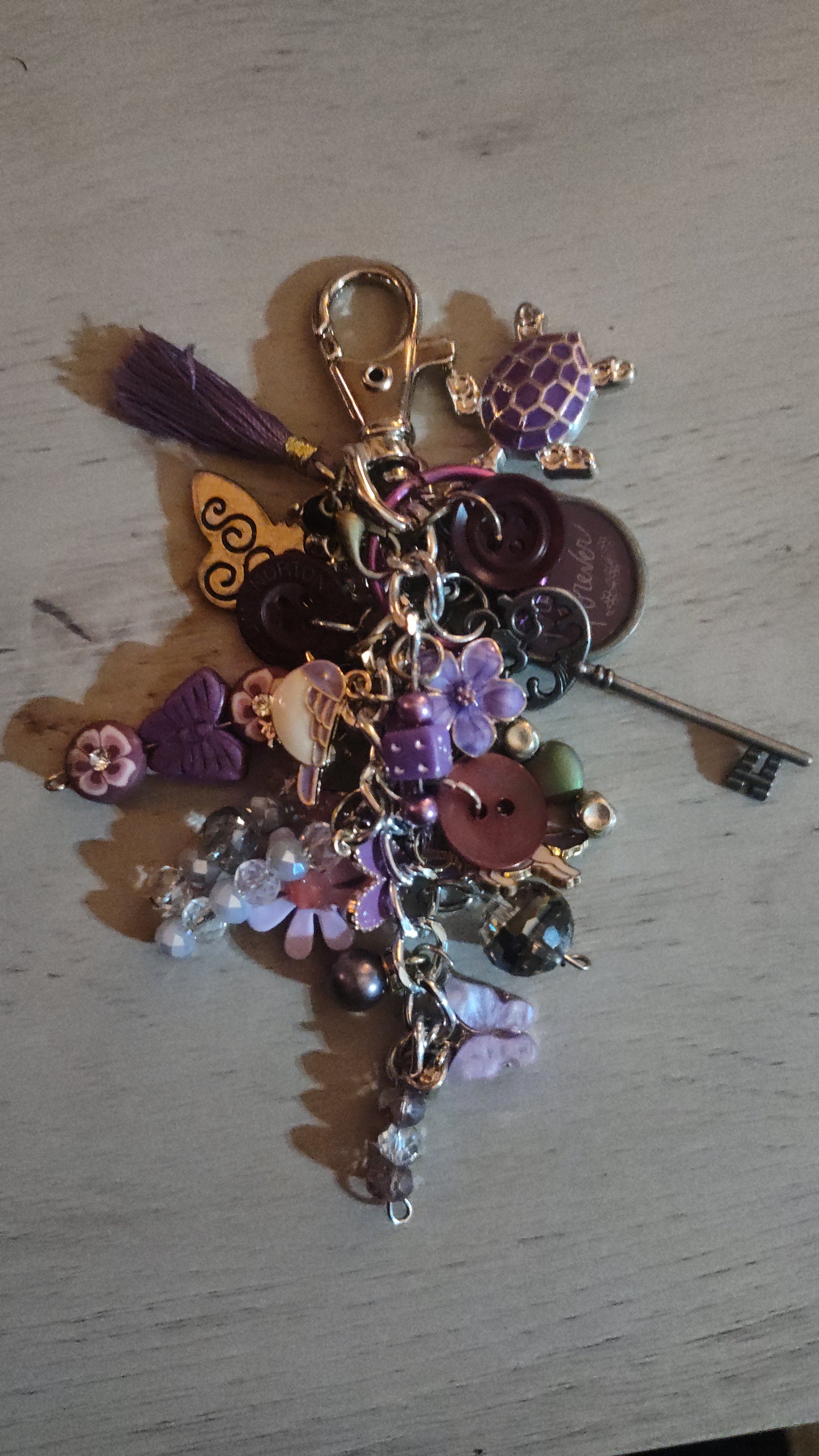 Chunky Purple Keychain- SALE