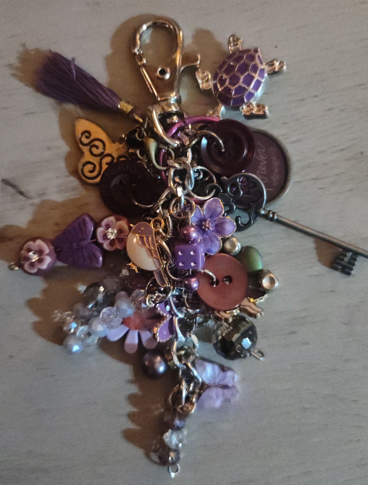 Chunky Purple Keychain- SALE