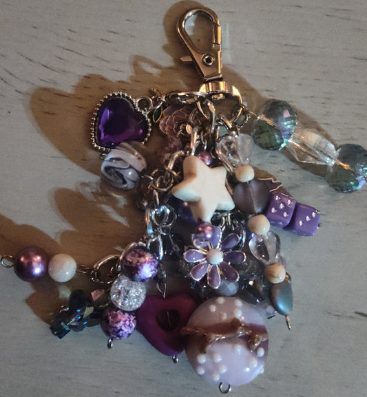 Chunky Purple Keychain- CLEARANCE