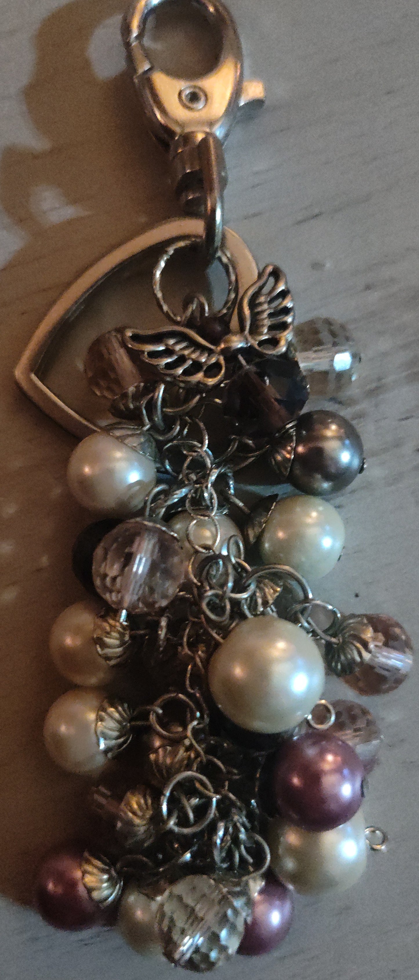 Handmade Faux Pearl Keychain- CLEARANCE