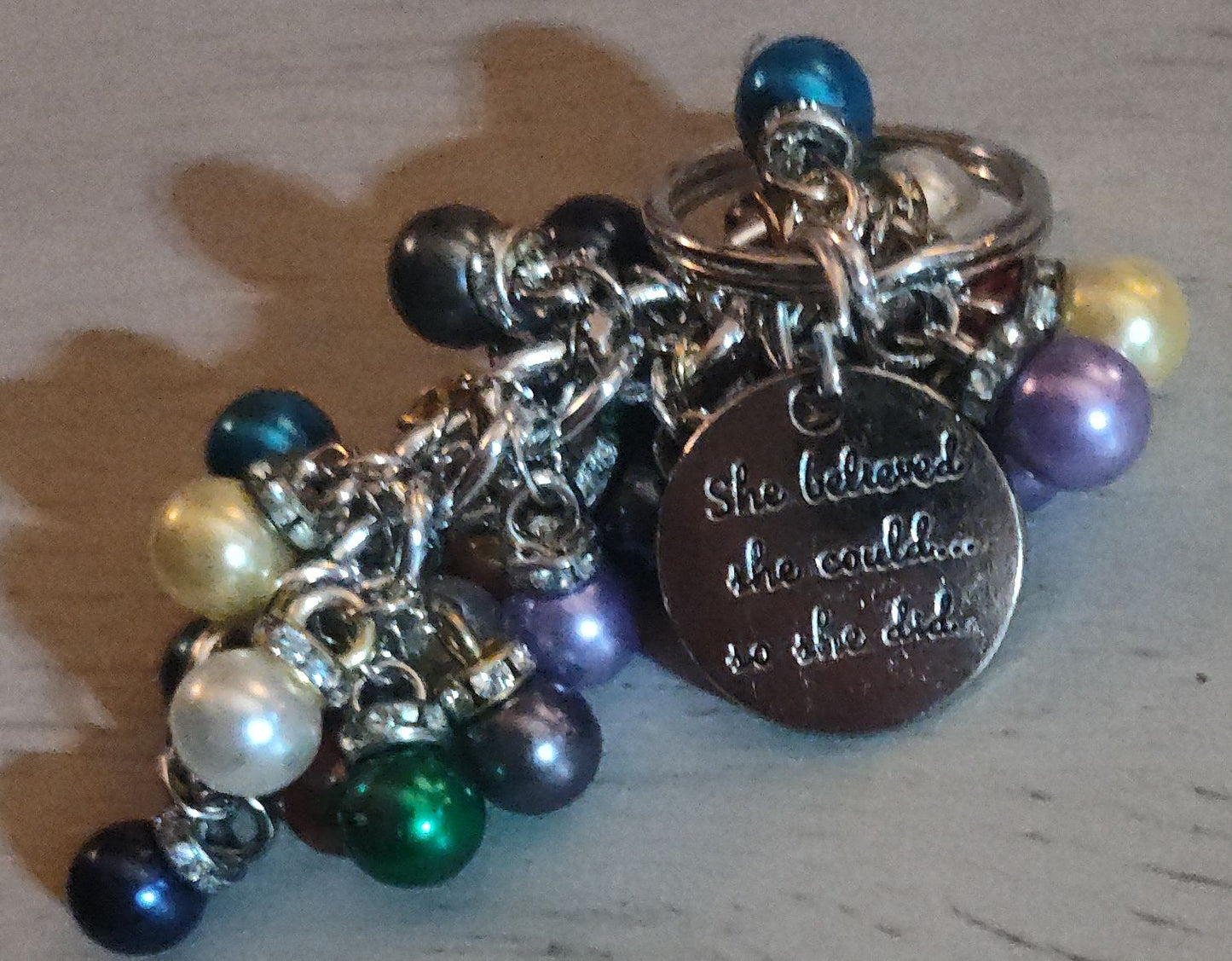 Handmade Faux Pearl Keychain- CLEARANCE