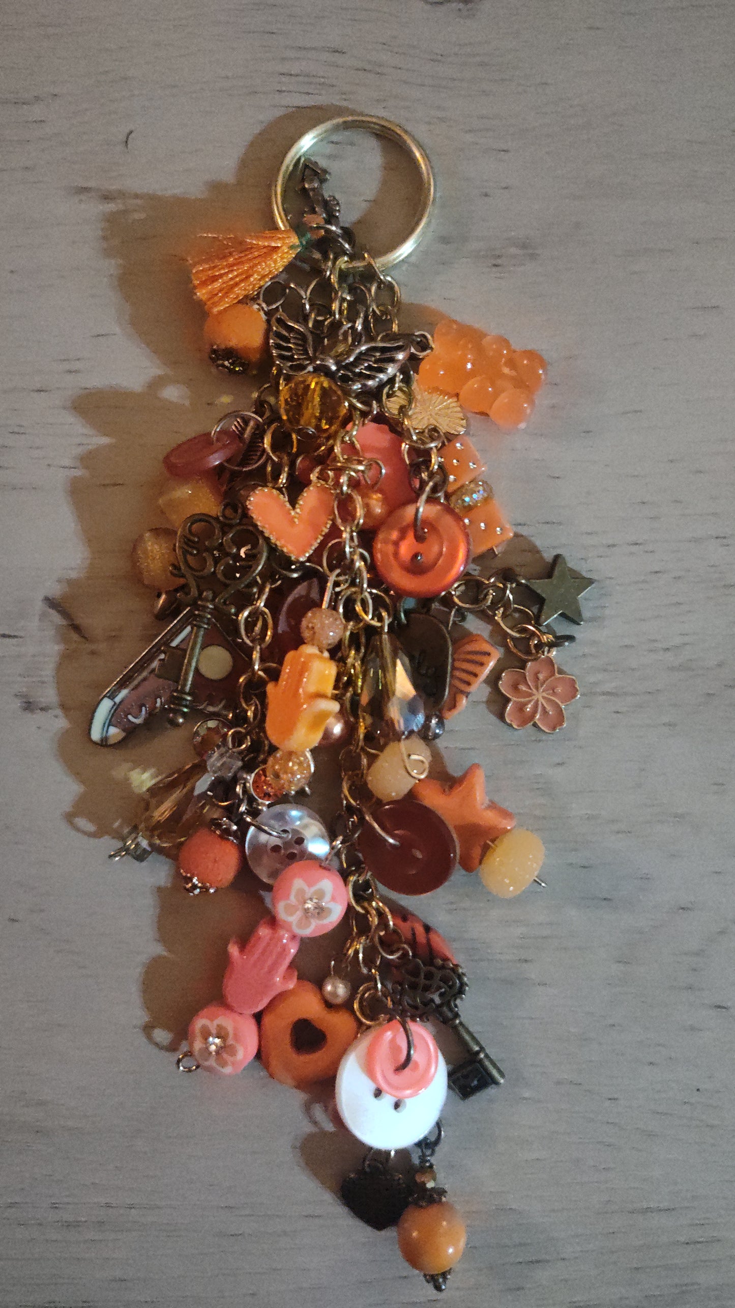 Handmade Orange Keychain- SALE
