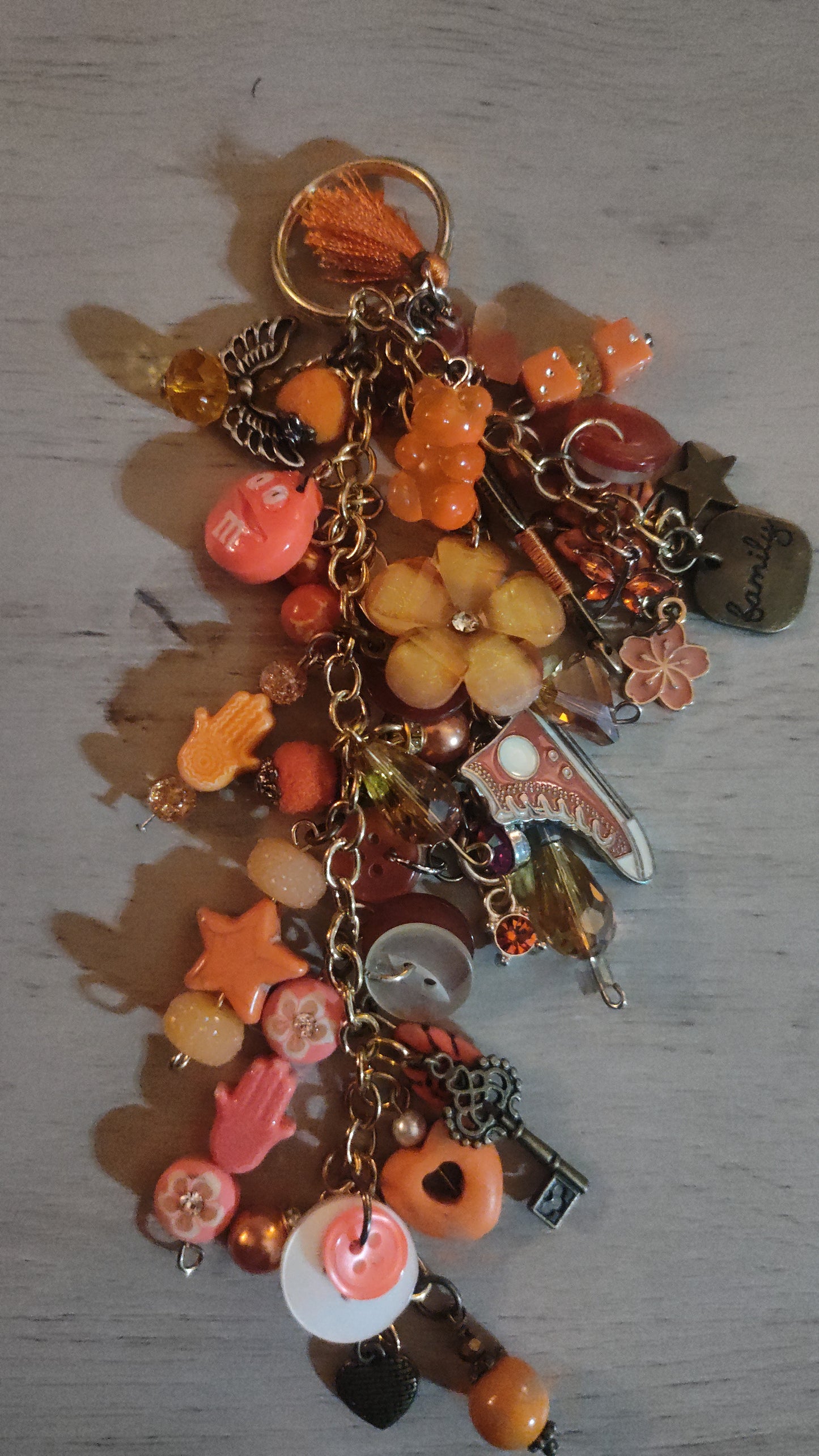 Handmade Orange Keychain- SALE
