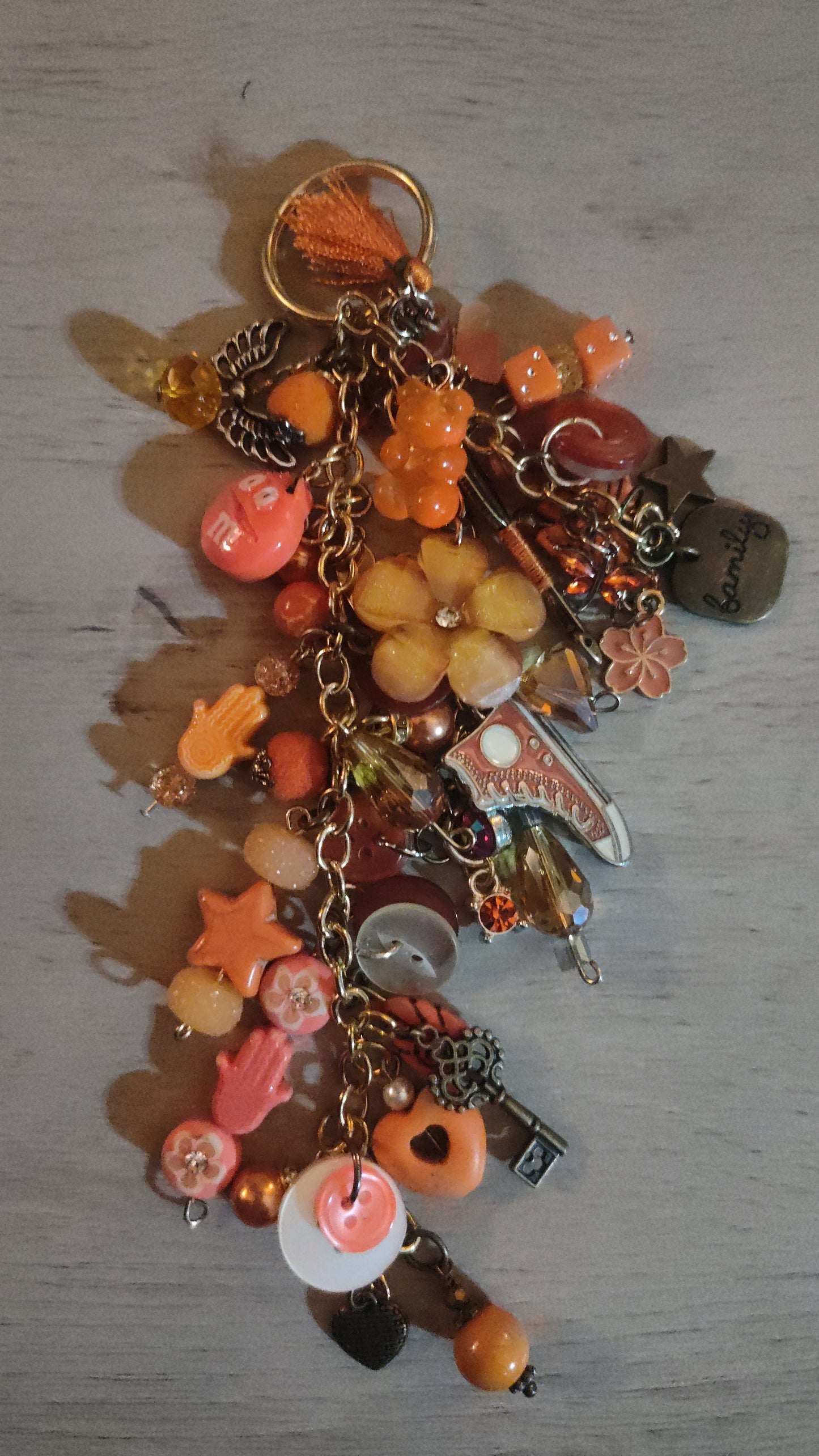Handmade Orange Keychain- SALE