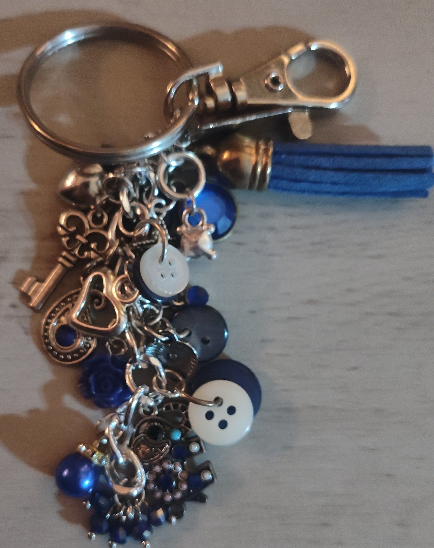 Chunky Blue Keychain- CLEARANCE