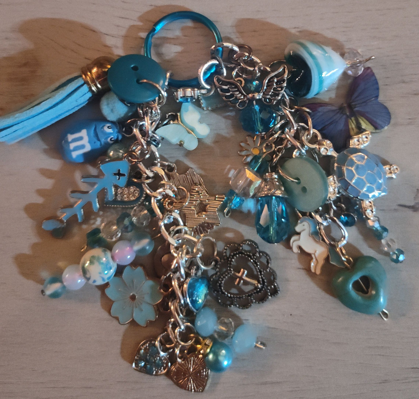 Chunky Blue Keychain- SALE